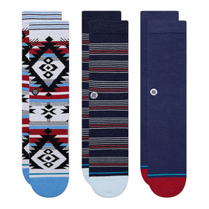 Stance Mirage 3 Pack Socks Navy Socks A556A21MIR-NVY | Overkill
