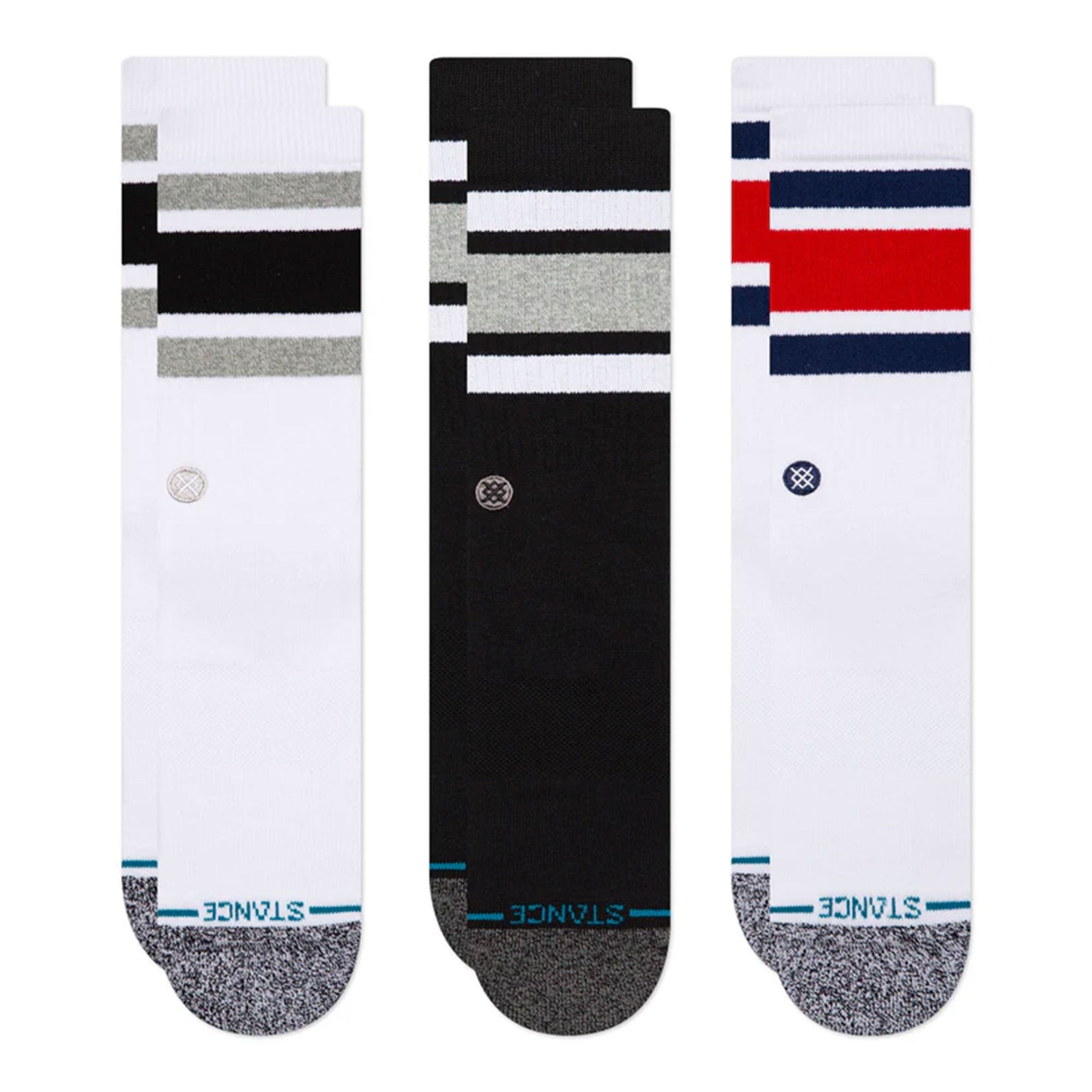 Stance The Boyd 3 Pack Socks Multi Socks A556A21TB3-MUL | Overkill