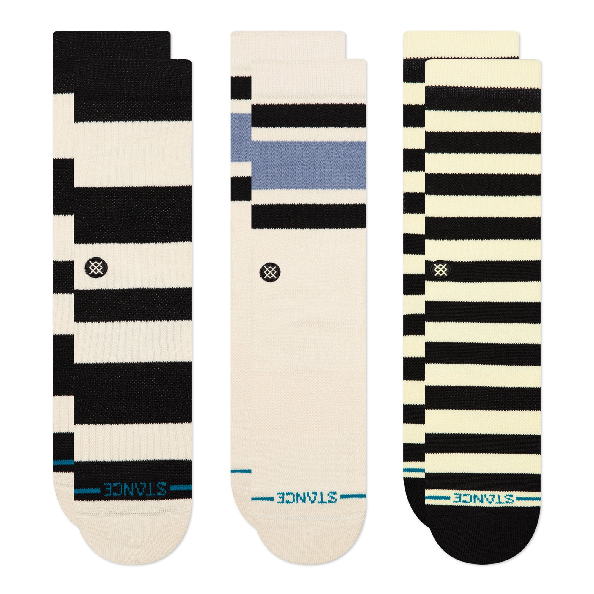 Stance Fred Crew 3 Pack Socks Multi Socks A556A25FPK-MUL | Overkill