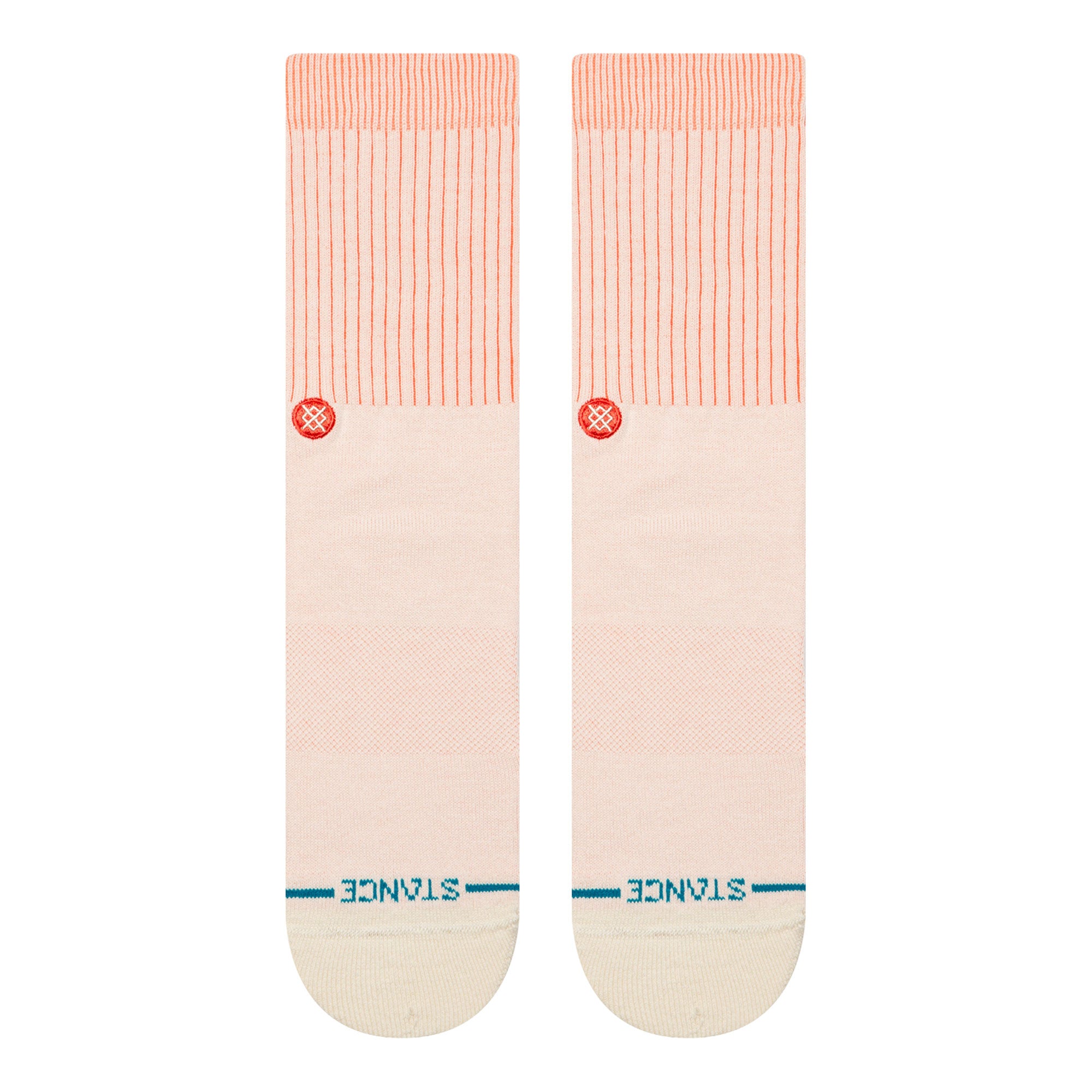 Stance Icon Pop Crew Socks Coral Socks Close-up | Overkill