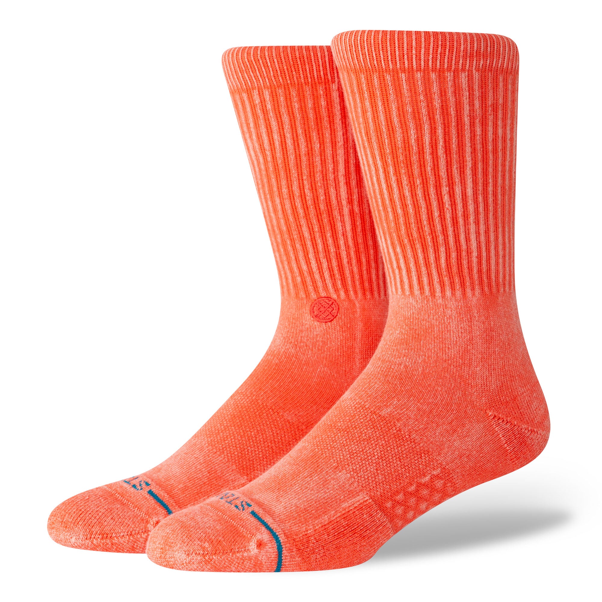 Stance Icon Dyed Crew Socks Coral Socks A556A25IDC-COR | Overkill