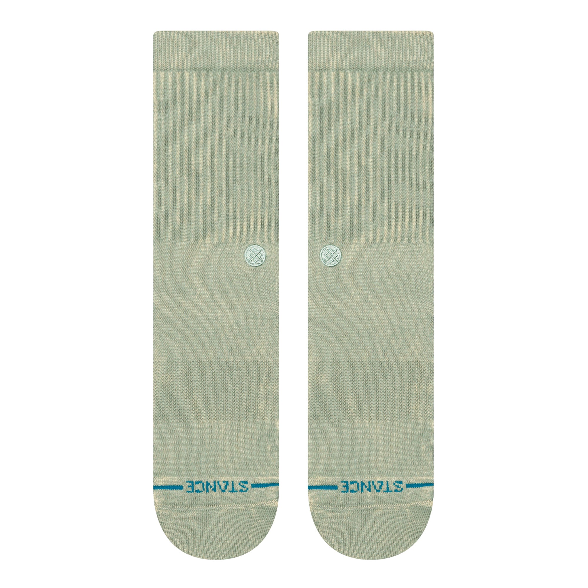 Stance Icon Dyed Crew Socks Sea Green Socks Close-up | Overkill