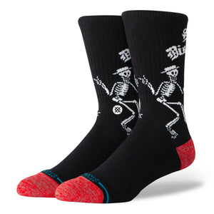Stance Skelly Dancing Crew Socks Black Socks A556A25SKE-BLK | Overkill
