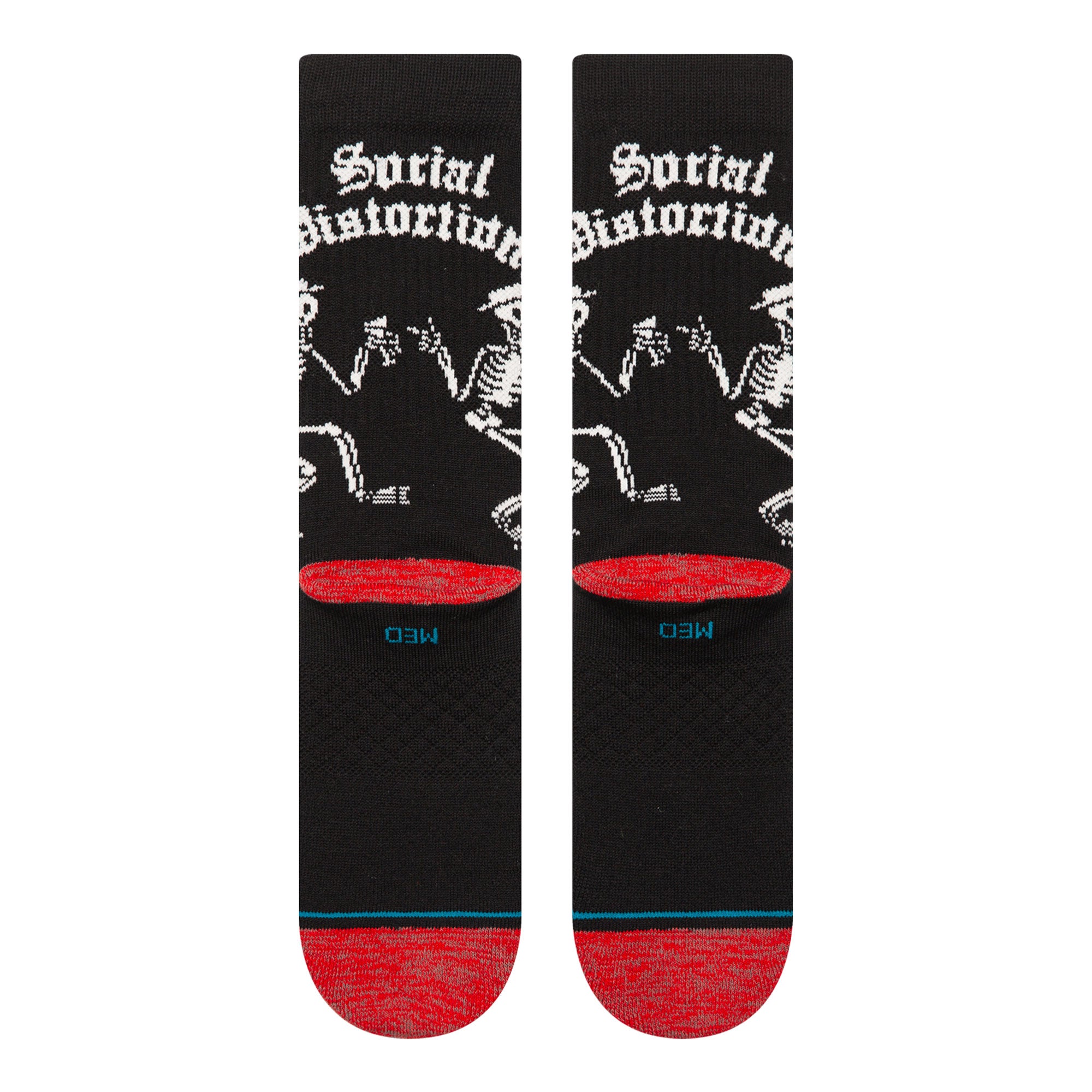 Stance Skelly Dancing Crew Socks Black Socks Material | Overkill