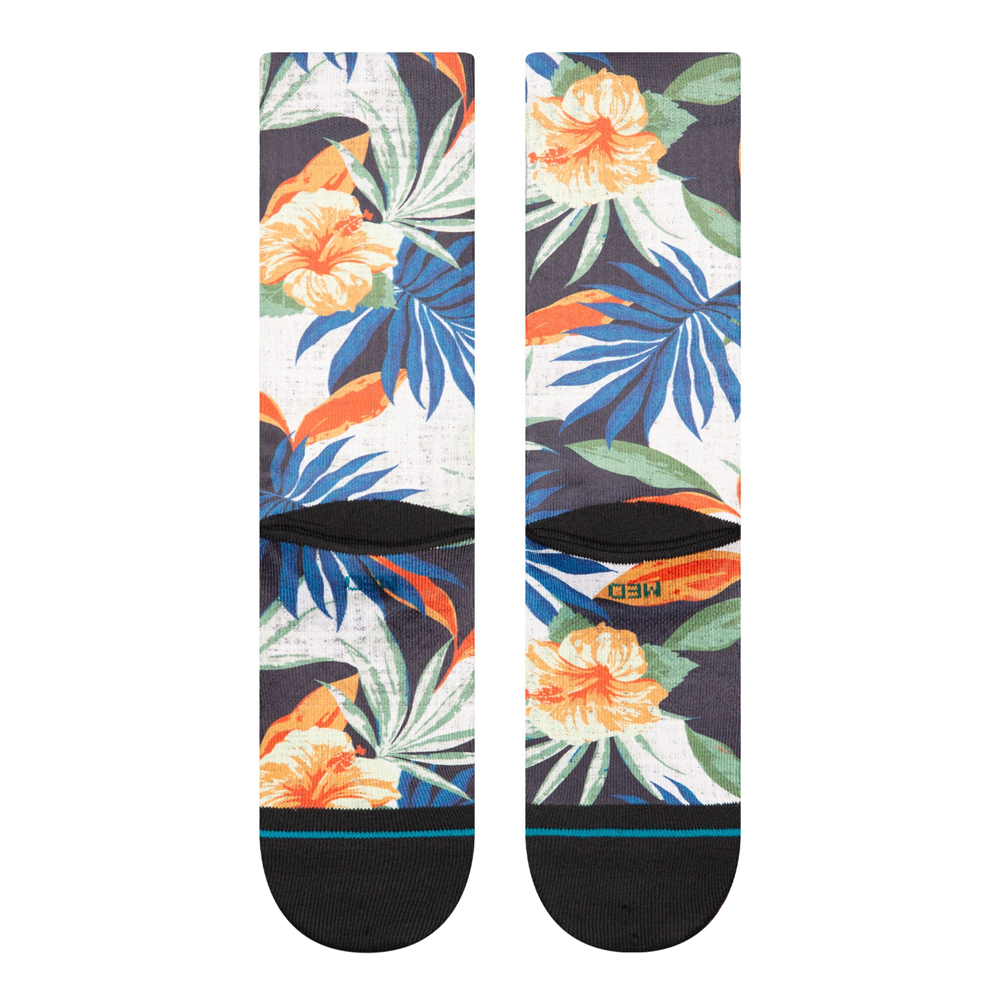 Stance Tiki Tides Crew Socks Black Socks Material | Overkill