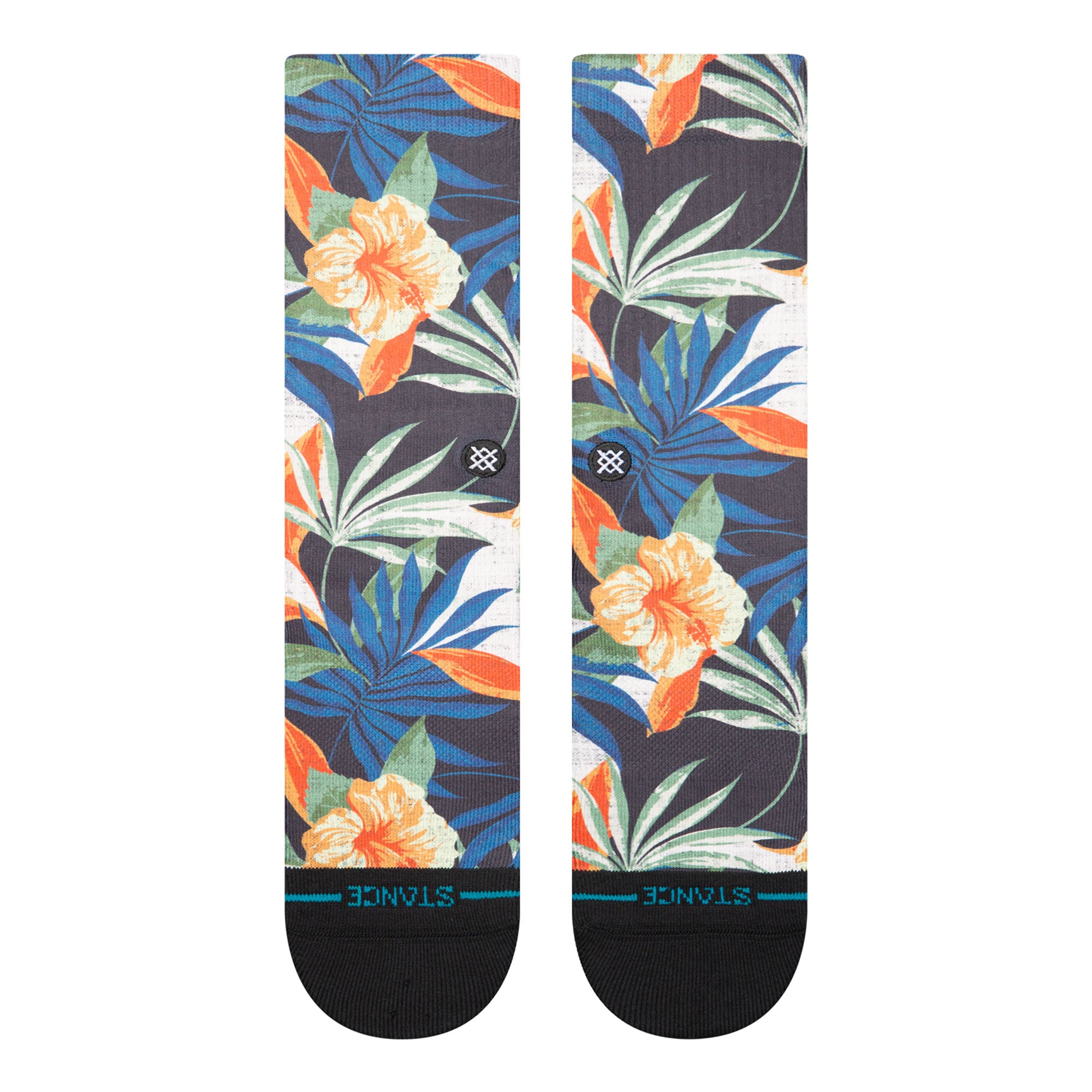 Stance Tiki Tides Crew Socks Black Socks Close-up | Overkill