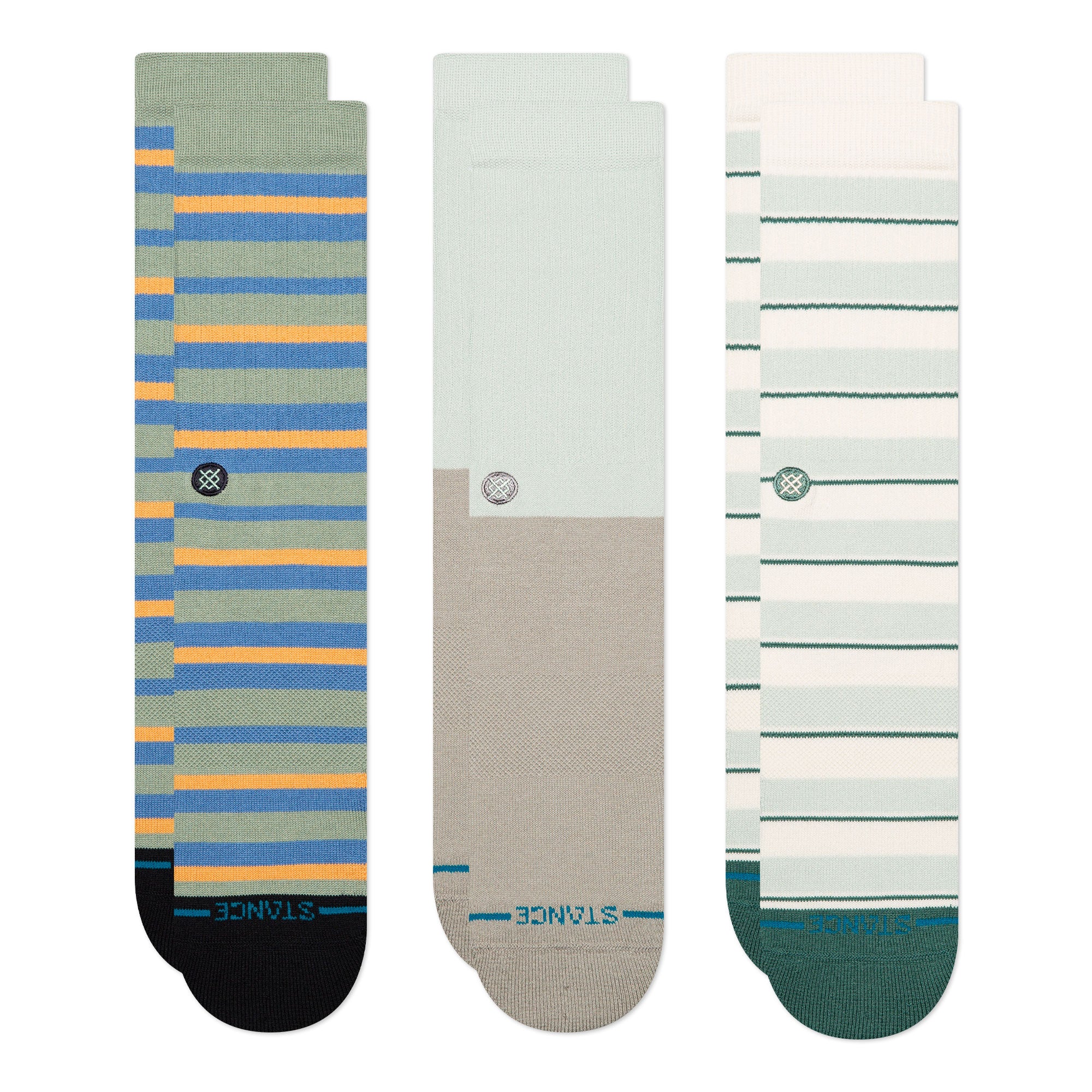 Stance Prep Stripe 3 Pack Socks Pale Blue Socks A556A26PRE-PAB | Overkill
