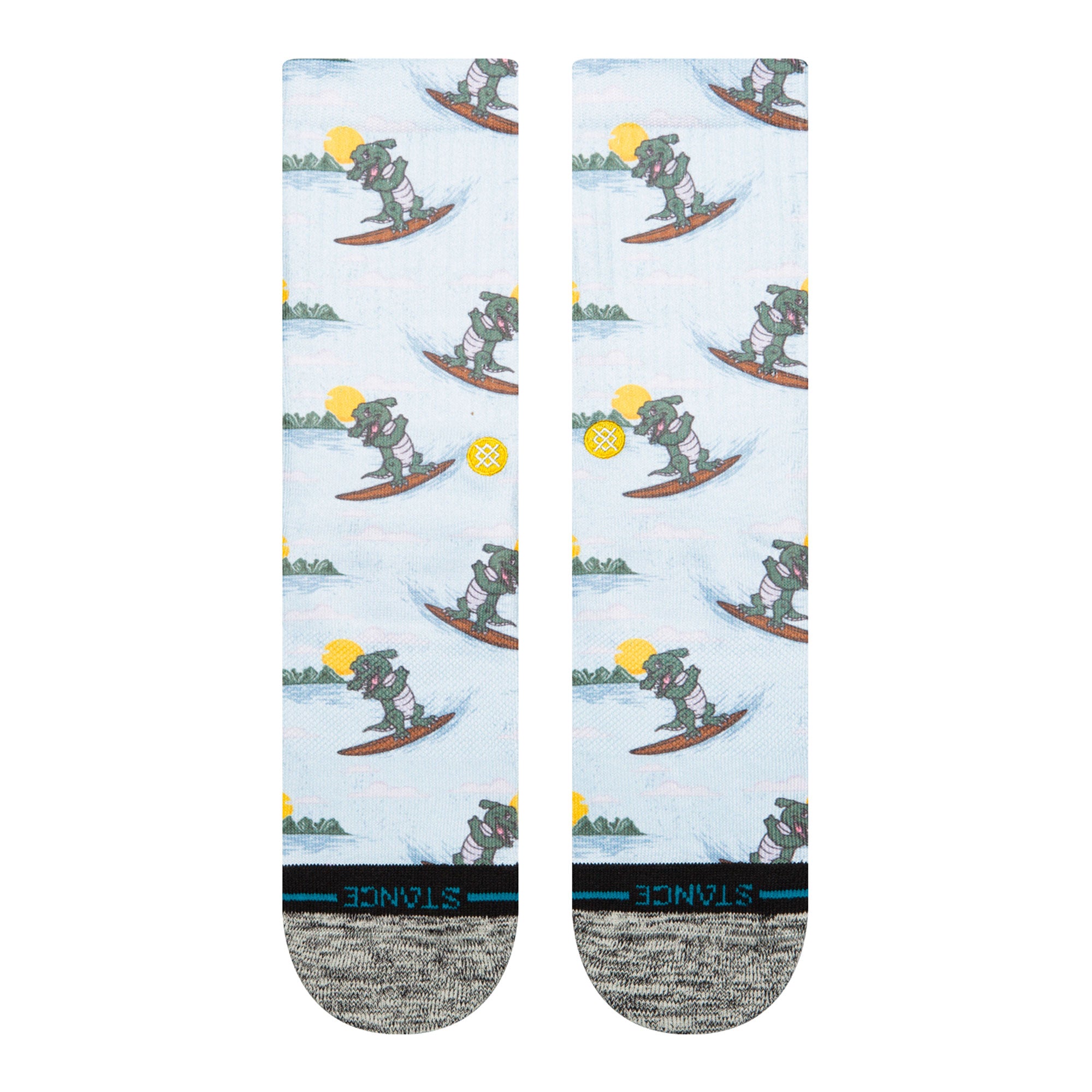 Stance Later Gator Crew Socks Light Blue Socks Close-up | Overkill