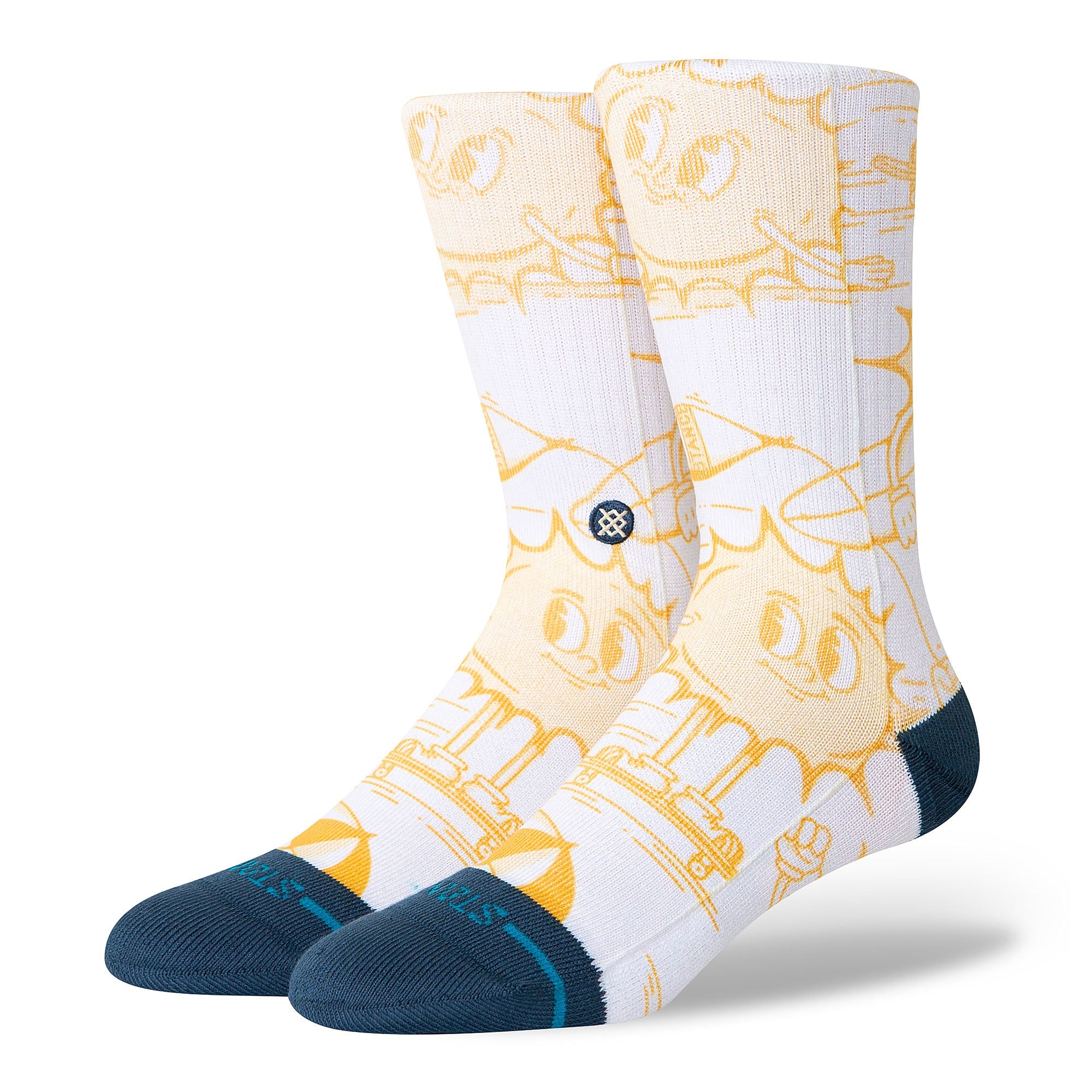 Stance Sonnys Crew Socks Yellow Socks A556B24SON-YEL | Overkill