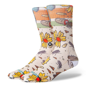 Stance Trashed Socks Off White Socks A556B24TRA-OFW | Overkill