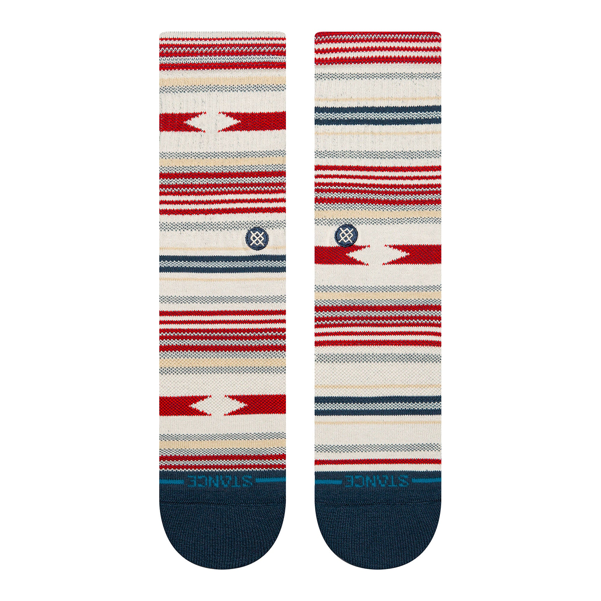Stance Vista Cruz Crew Socks Vintage White Socks Close-up | Overkill