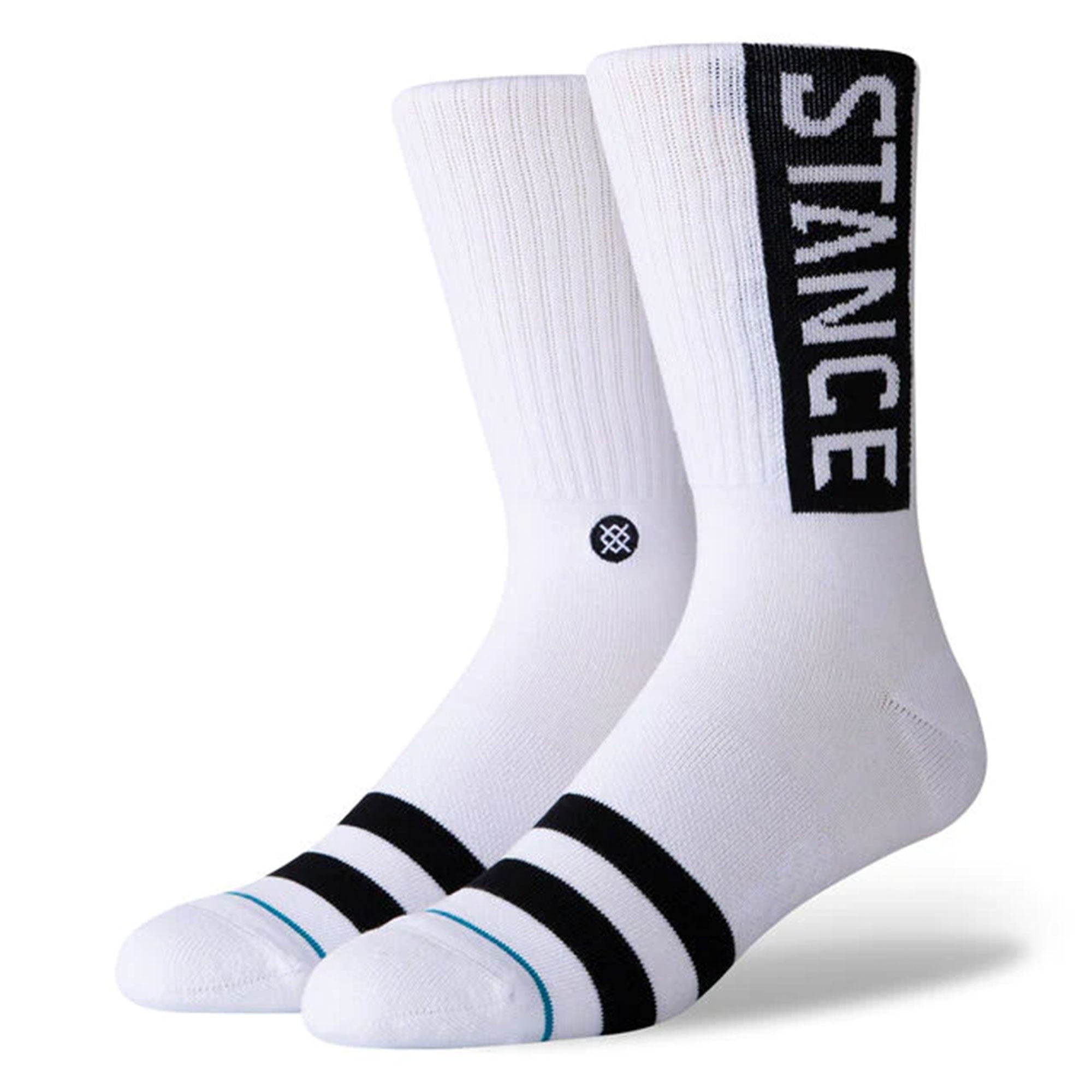 Stance The OG 3 Pack Socks Black / White Socks Close-up | Overkill