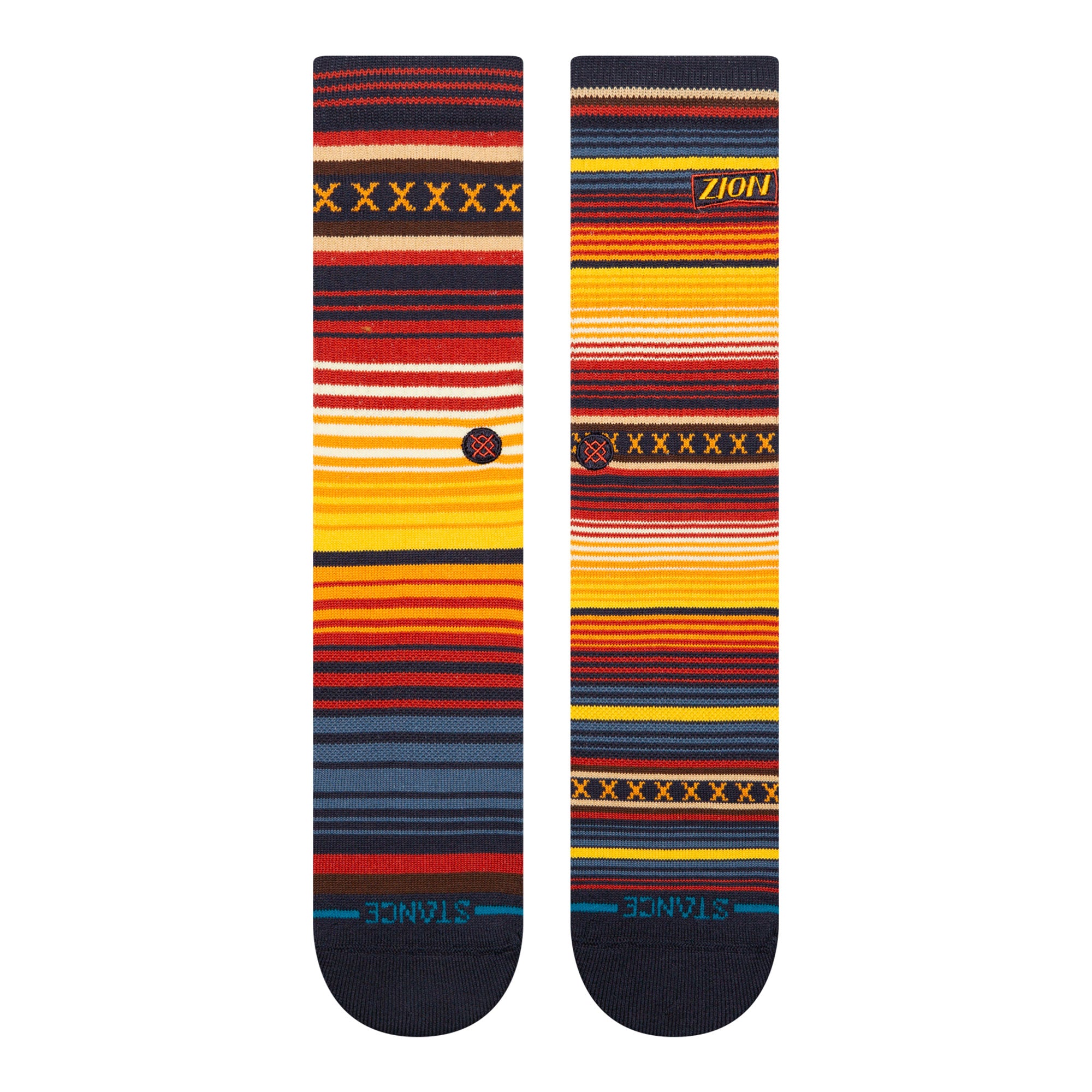 Stance Curren Parks Crew Socks Multicolor Socks A556C25CUR-NVY Close-up | Overkill