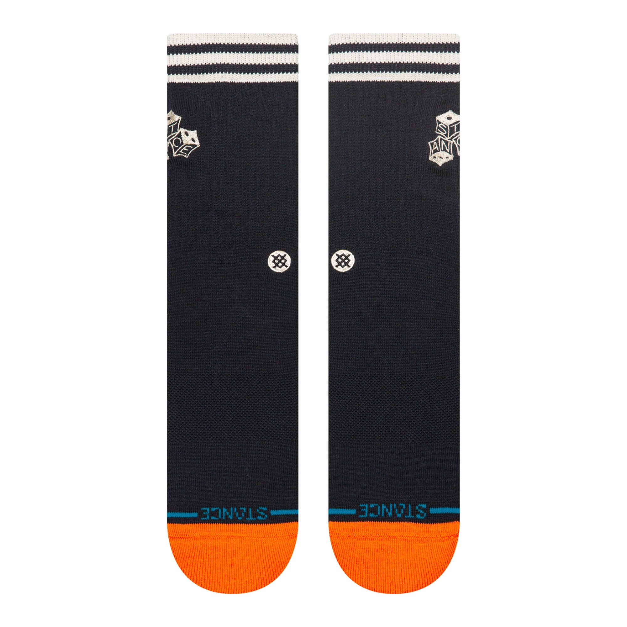 Stance High Roller Crew Socks Black Socks A556C25HIG-BLK Close-up | Overkill