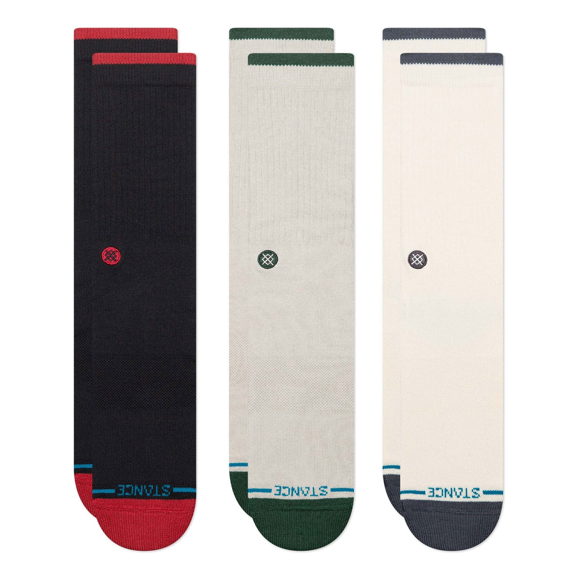 Stance Toner Crew 3 Pack Socks Black Socks A556C26TON-BLK | Overkill