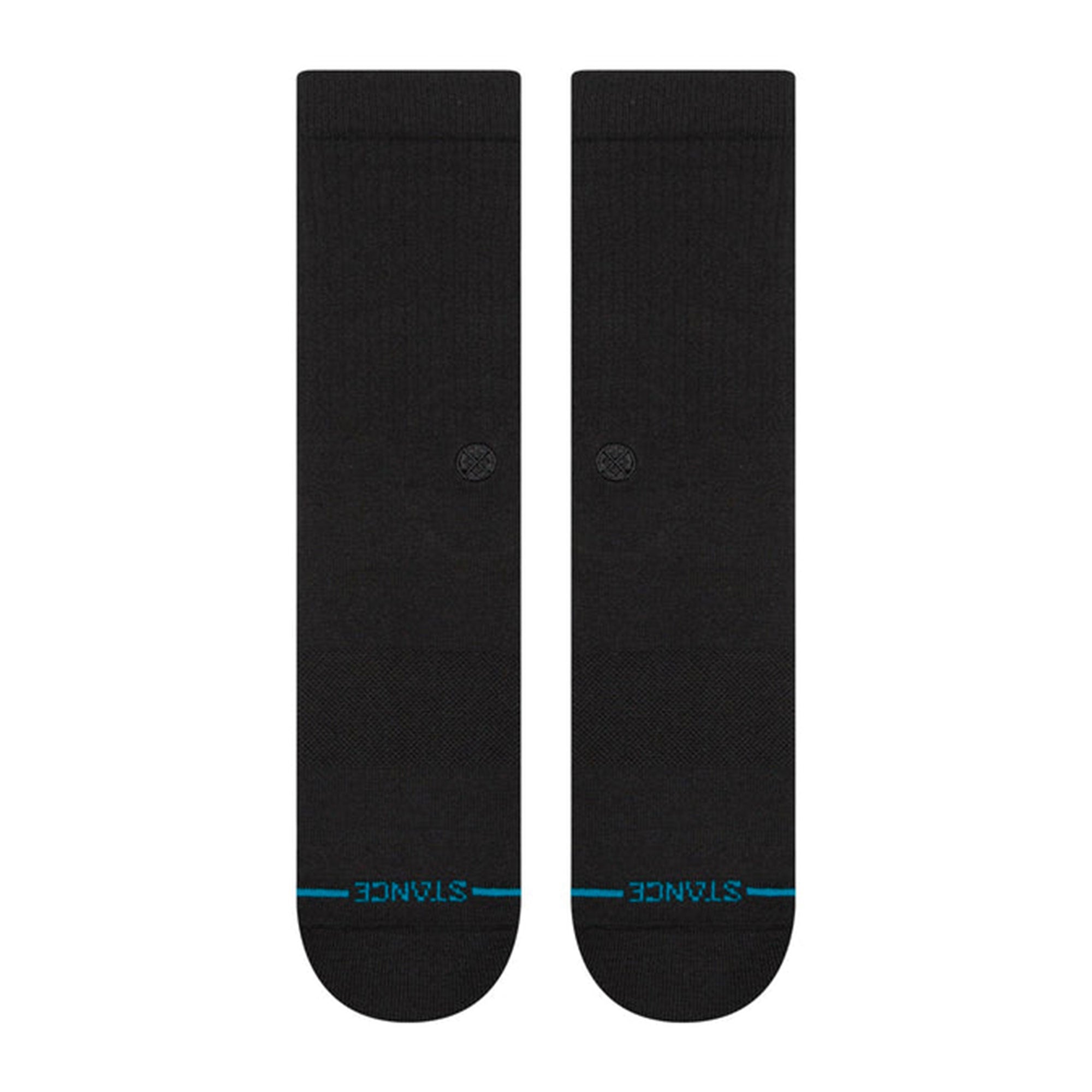 Stance Icon Organic Crew Socks Black Socks Close-up | Overkill