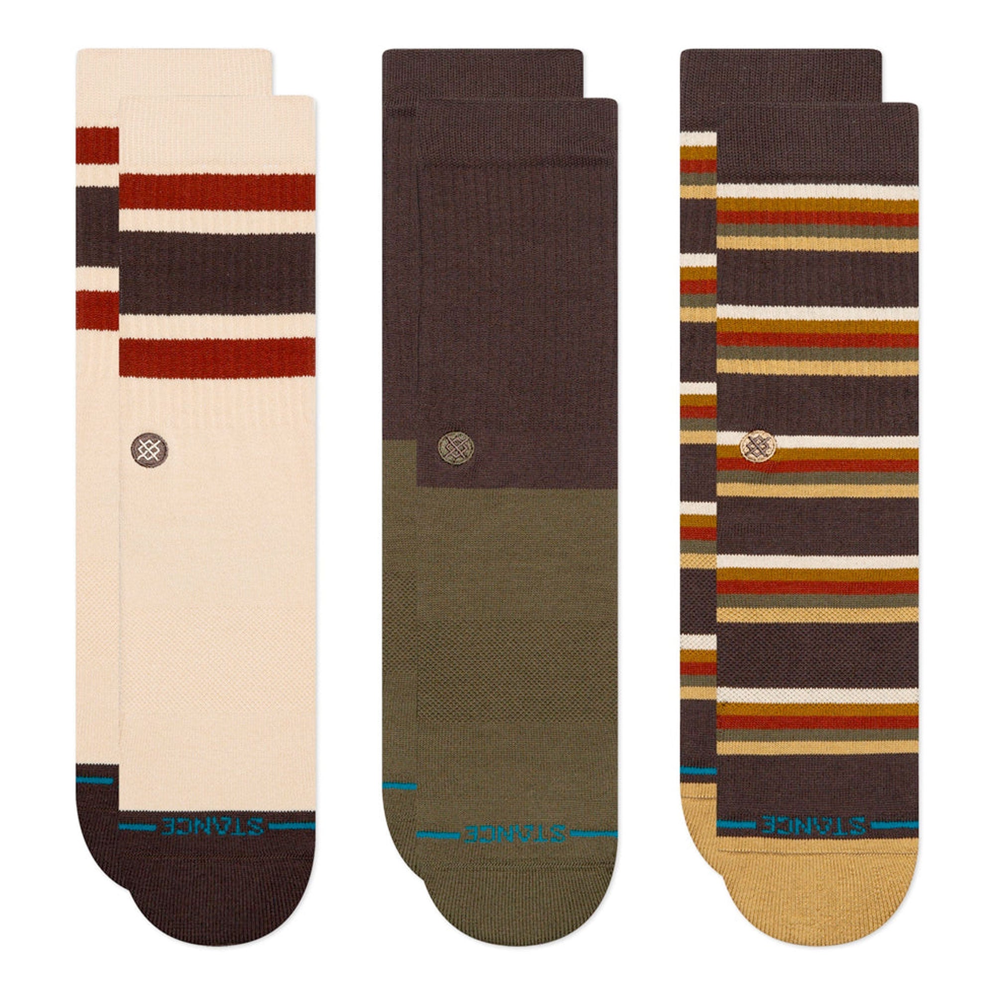 Stance Mill House 3 Pack Crew Socks Multicolor Socks A556D24MIL-DBN | Overkill