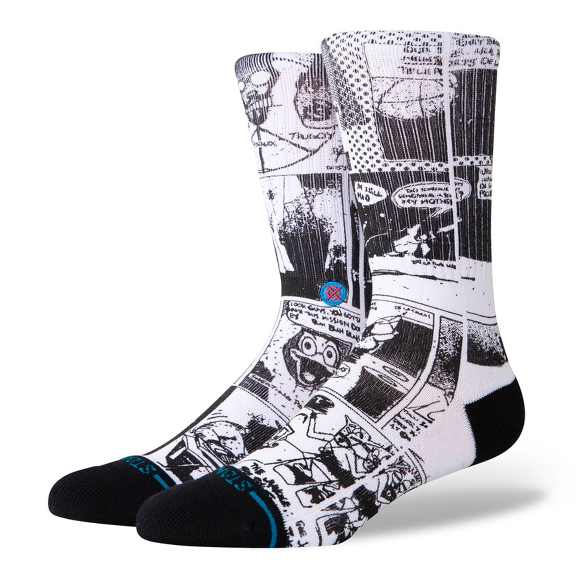 Stance The Sleeve Crew Socks Black / White Socks A556D24THE-BLW | Overkill