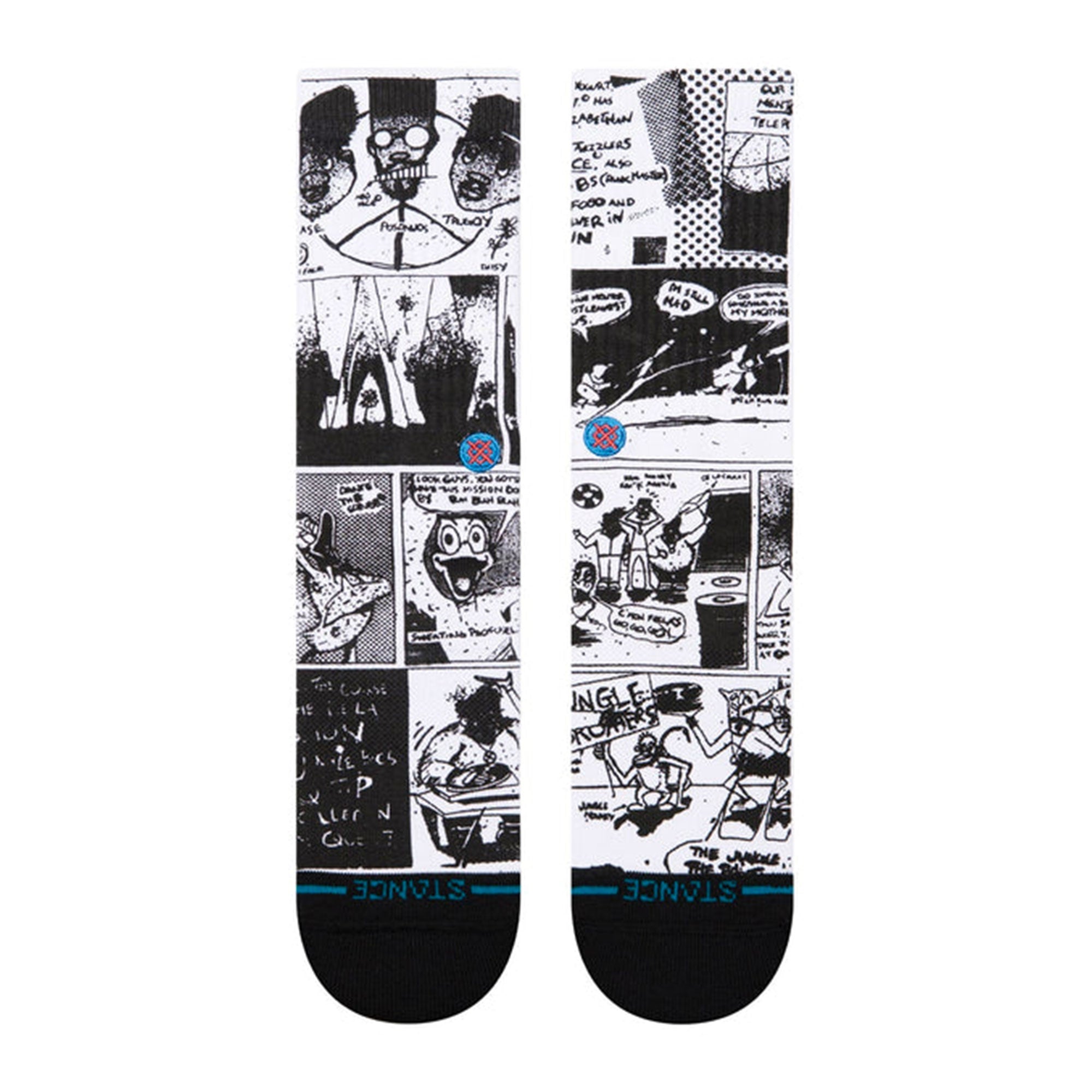 Stance The Sleeve Crew Socks Black / White Socks Close-up | Overkill