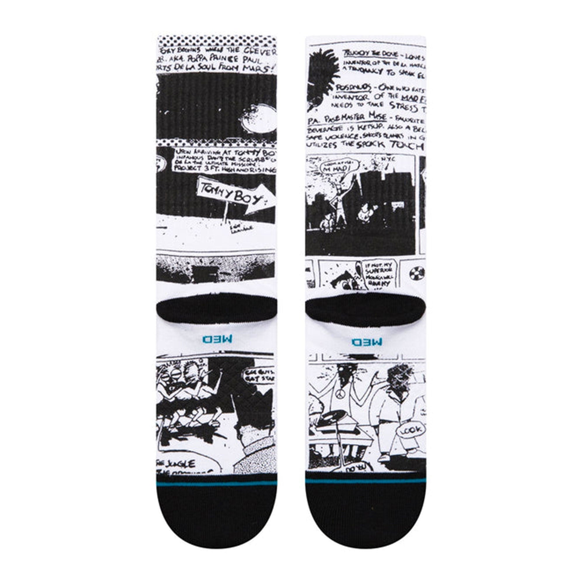 Stance The Sleeve Crew Socks Black / White Socks Material | Overkill