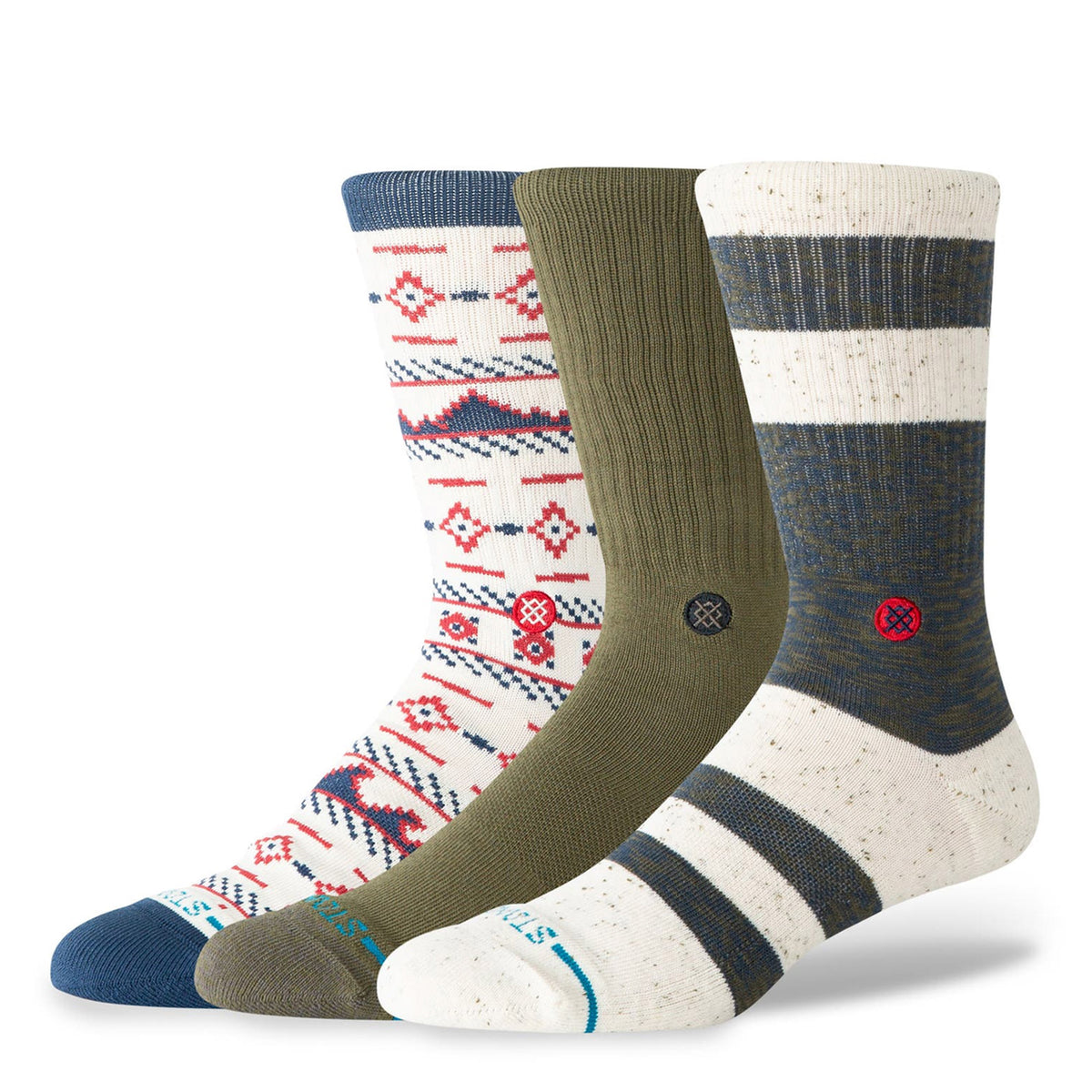 Stance Marine Layer 3 Pack Socks Multi Socks A556D26MAR-NVY Close-up | Overkill