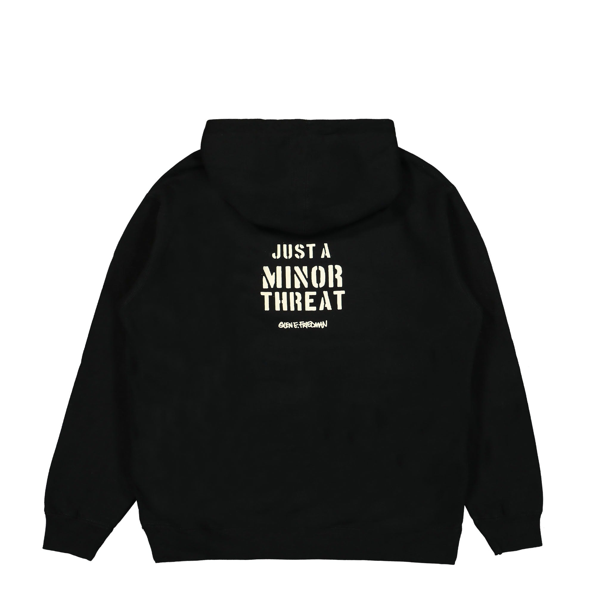 Obey Minor Threat x Obey Gef Just A Minor Threat Hood Black Hoodies Close-up | Overkill