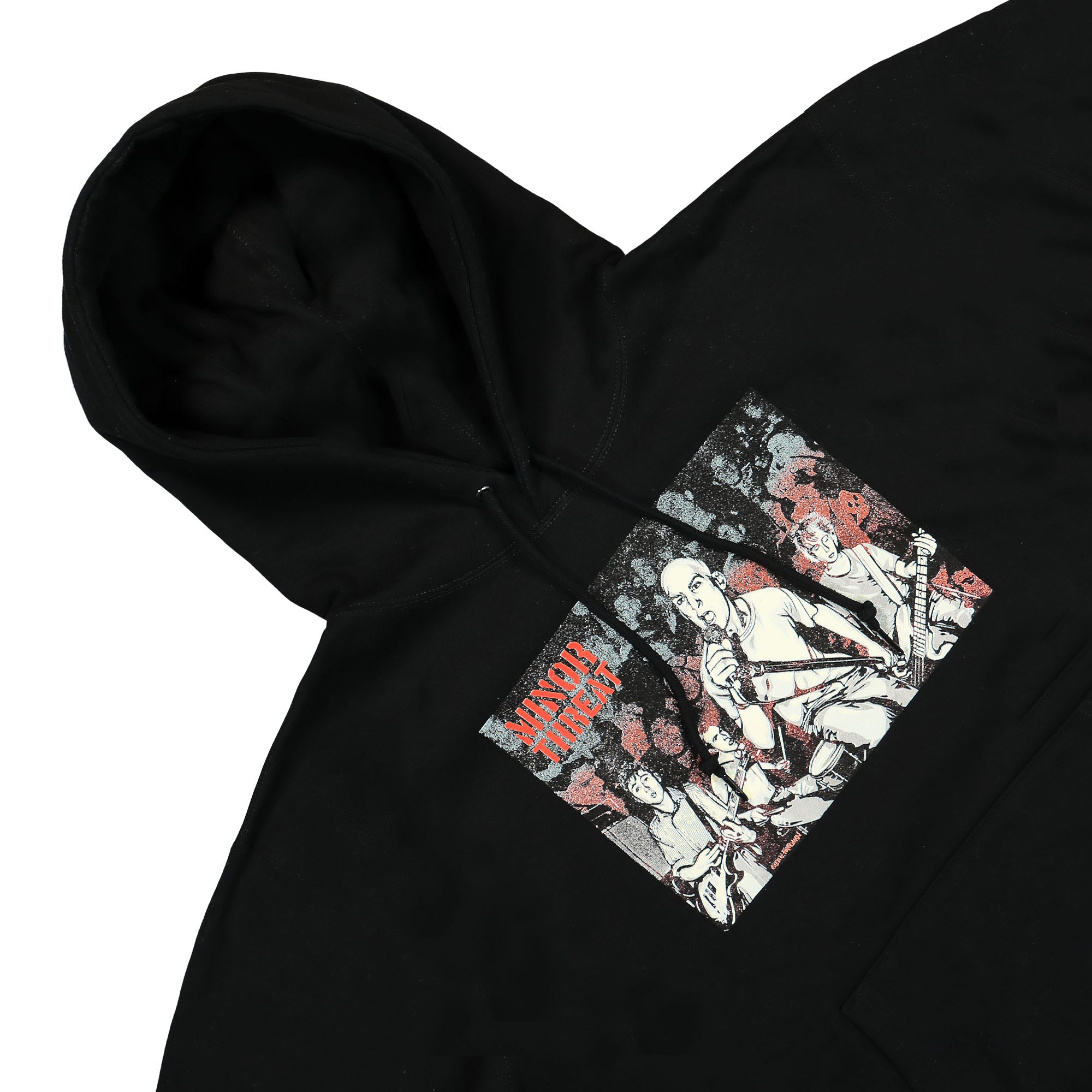 Obey Minor Threat x Obey Gef Just A Minor Threat Hood Black Hoodies Material | Overkill