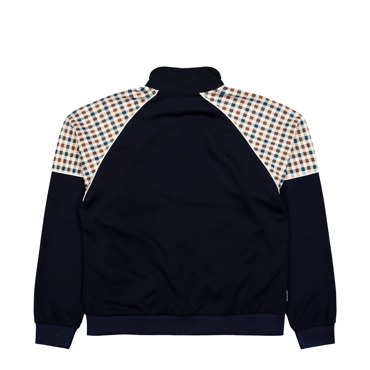 Aquascutum Check Sleeves Tracktop Navy Jackets AA-A006-SW028 11 Close-up | Overkill