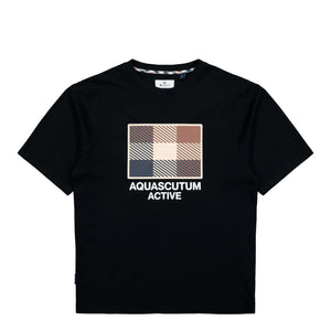 Aquascutum Badge Graphic T-Shirt Black T-Shirt AA-A006-TS012 16 | Overkill