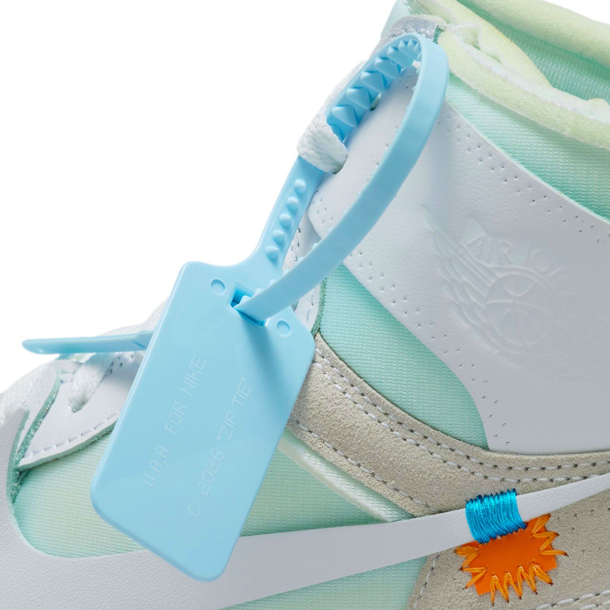 V.A.A. x Jordan Air Jordan 1 Retro High OG SP White / White High Top Sneakers AA3834 100 Detail View 1 | Overkill