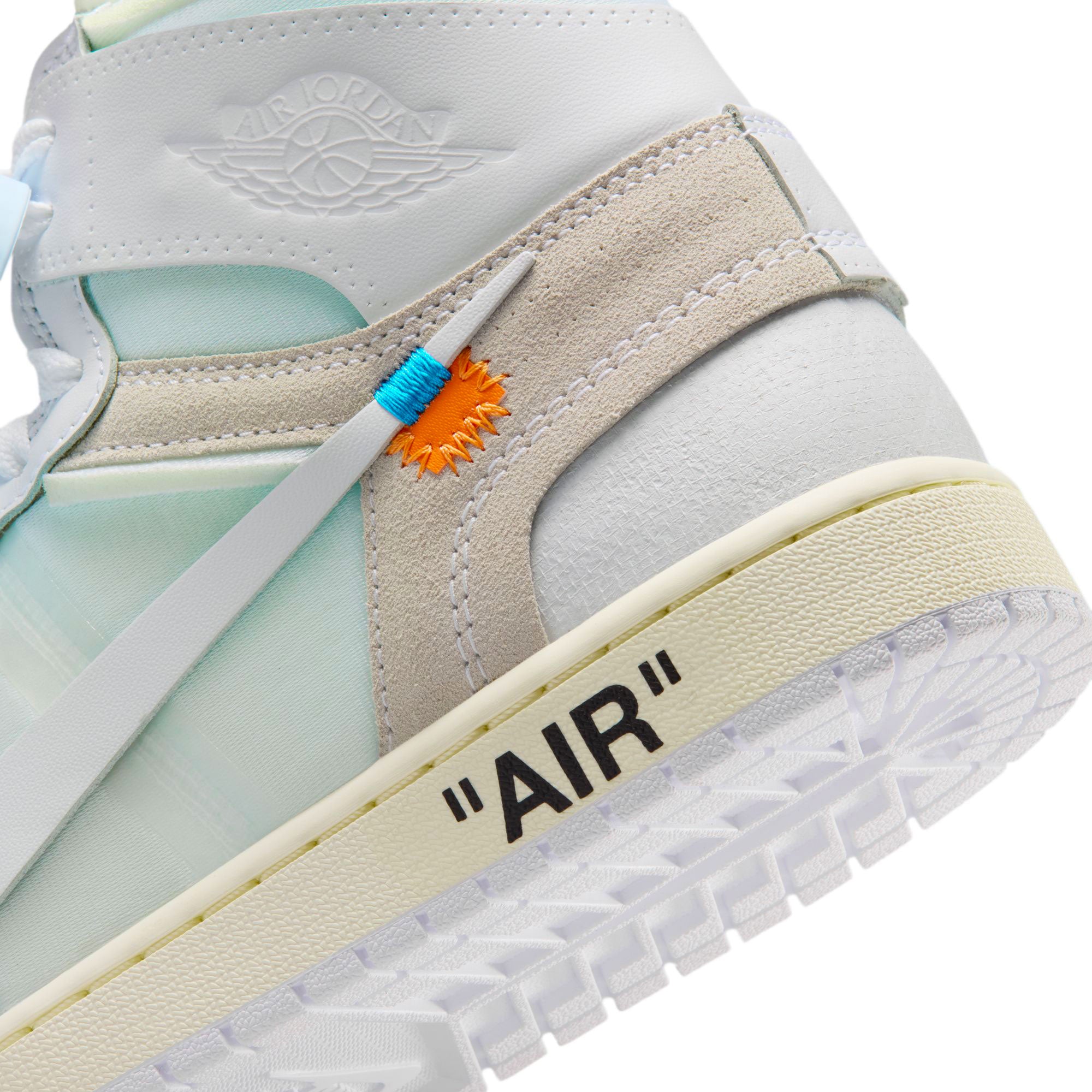 V.A.A. x Jordan Air Jordan 1 Retro High OG SP White / White High Top Sneakers AA3834 100 Detail View 2 | Overkill