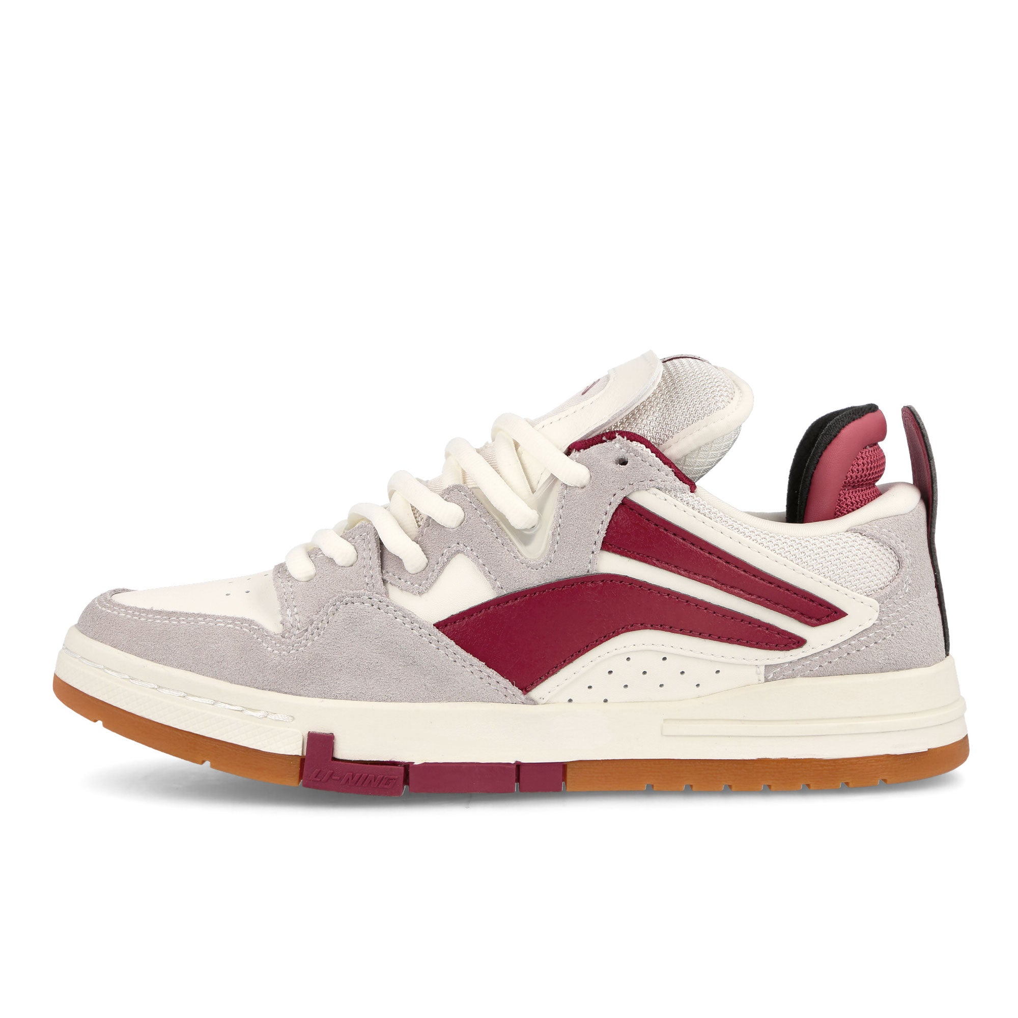 Li-Ning Wave Pro Grey / Beige / Red Low Top Sneakers AECS059-1 | Overkill