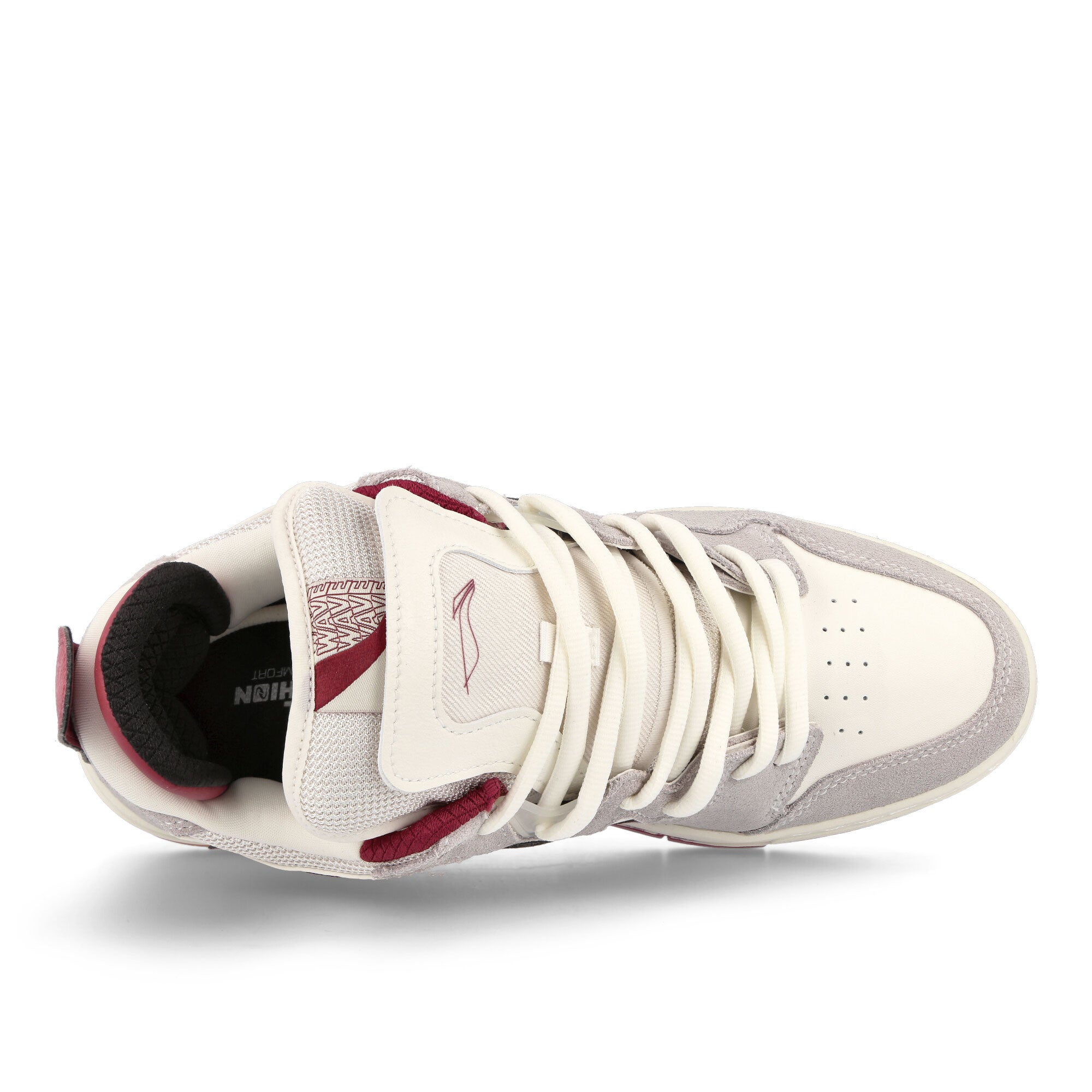 Li-Ning Wave Pro Grey / Beige / Red Low Top Sneakers Detailfoto | Overkill