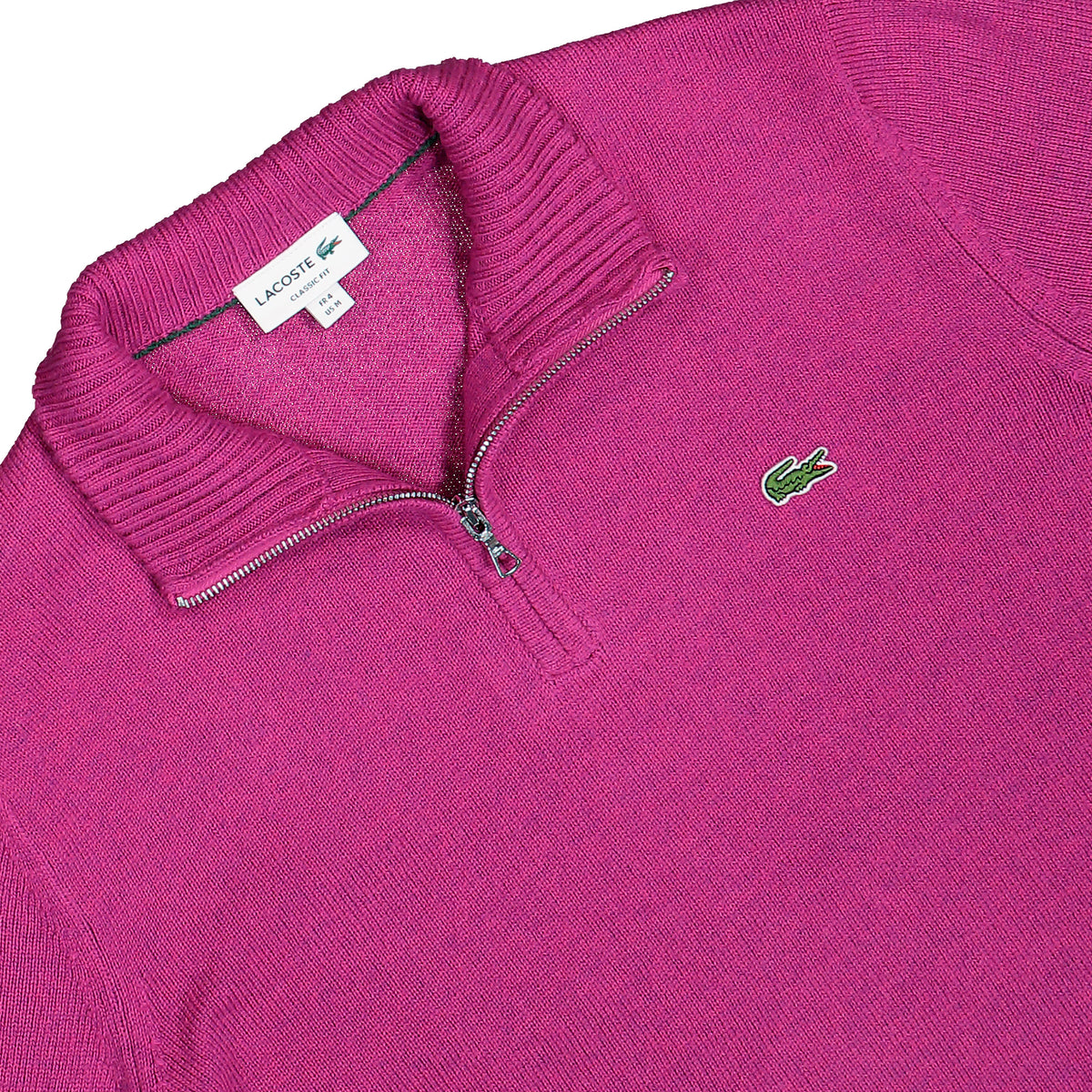 Lacoste Zipped High Neck Wool Sweater Violet Chine Sweatshirt AH3052-00 ZK2 Detailfoto | Overkill