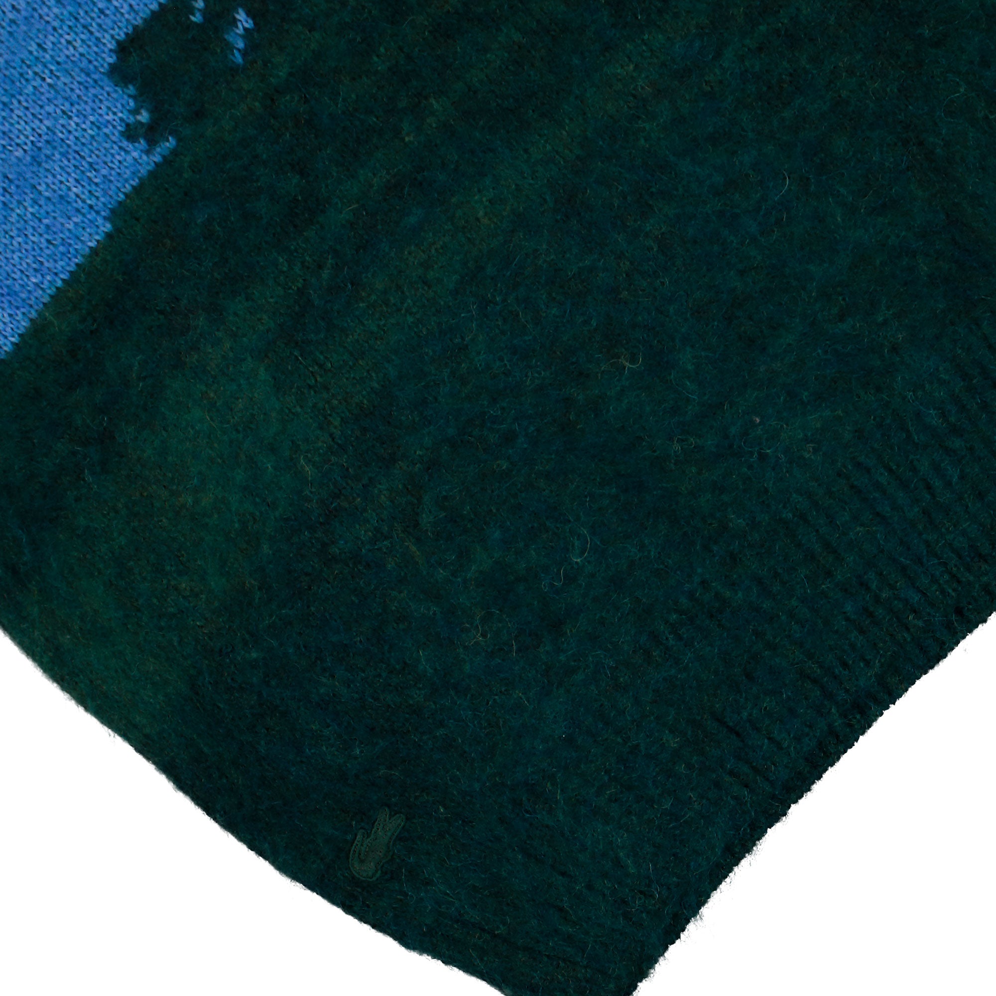 Lacoste Landscape Jacquard Alpaca Sweater Green / Vaporous Blue Sweatshirts AH5945-00 9lK Detail View 1 | Overkill