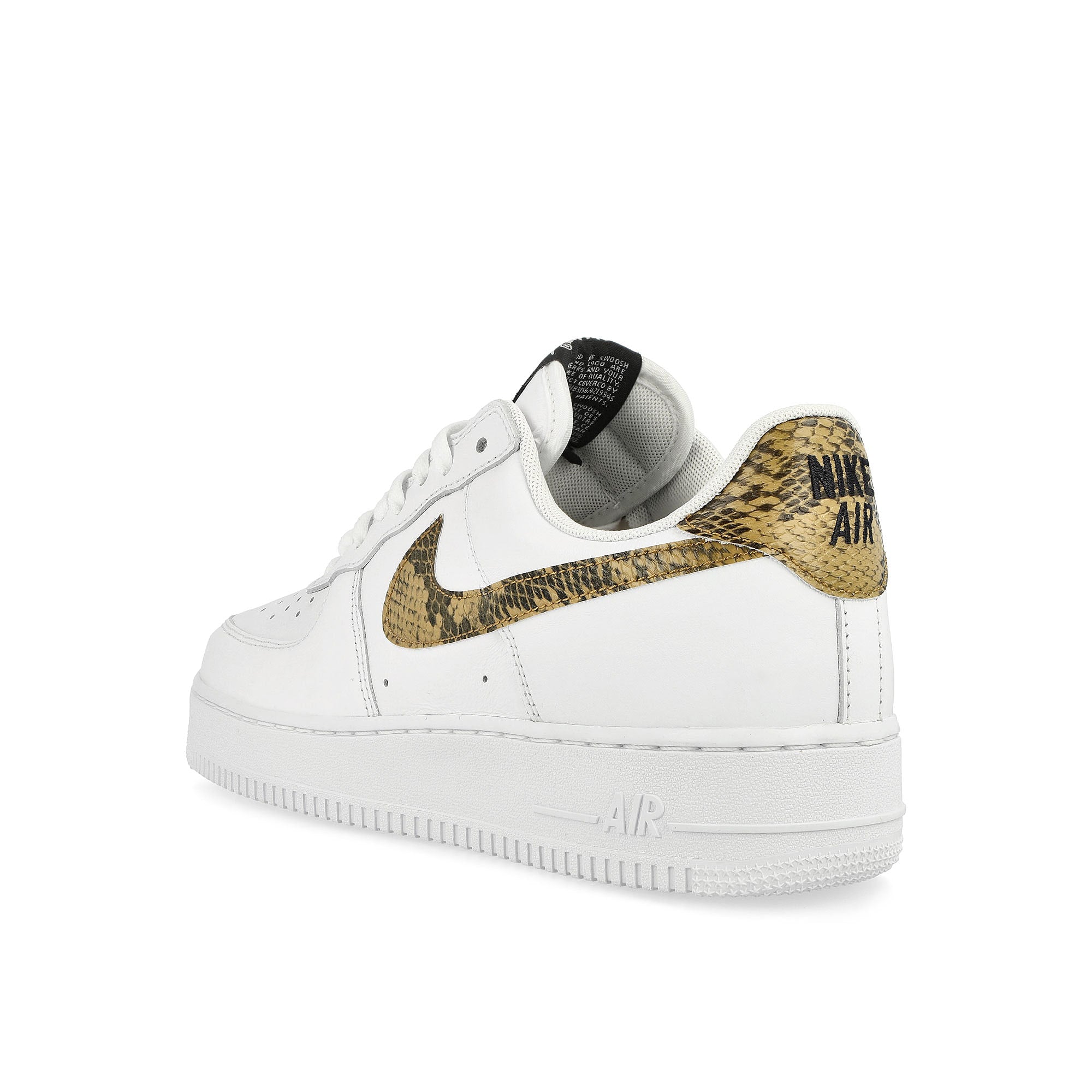 Nike Air Force 1 Low Retro Premium QS White / Elemental Gold - Dark Hazel - Black Low Top Sneakers Material | Overkill