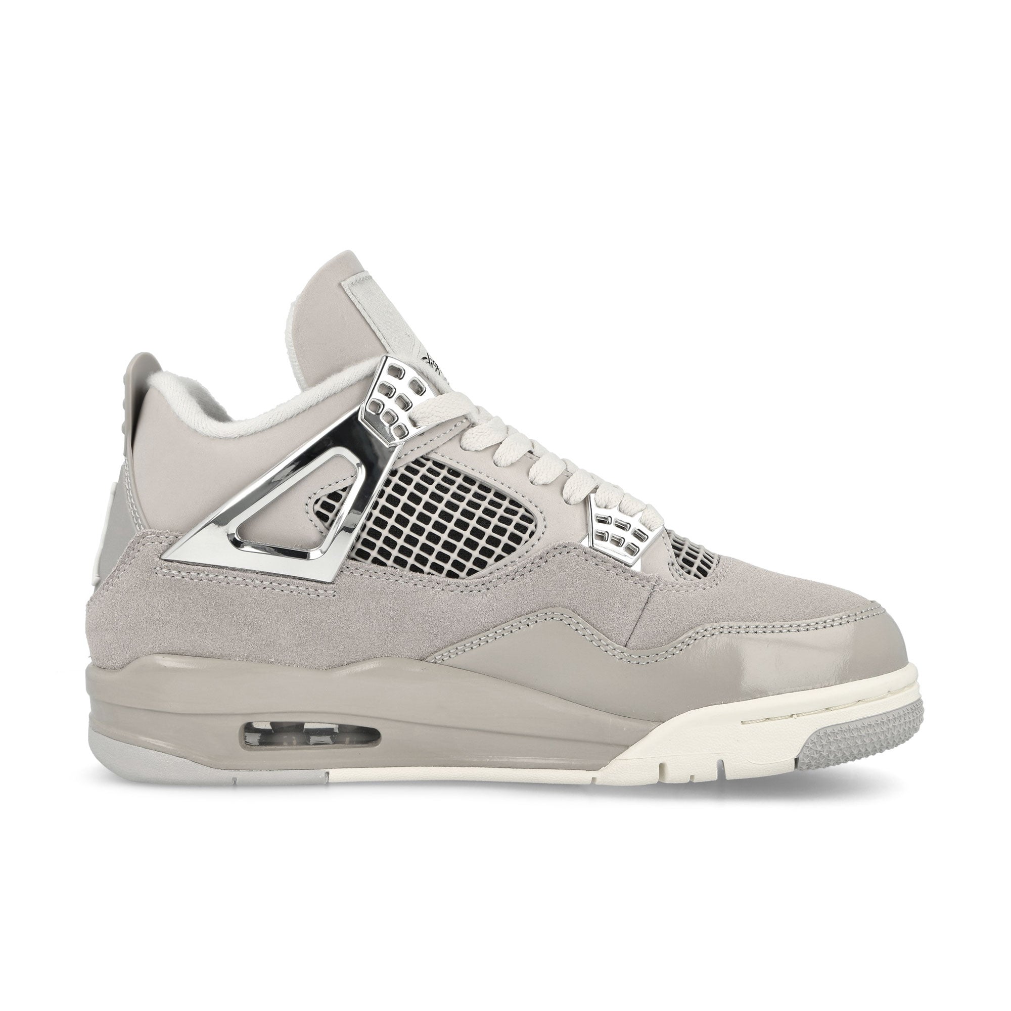Jordan Wmns Air Jordan 4 Retro Light Iron Ore / Sail - Neutral Grey - Black Sneakers Silhouette | Overkill