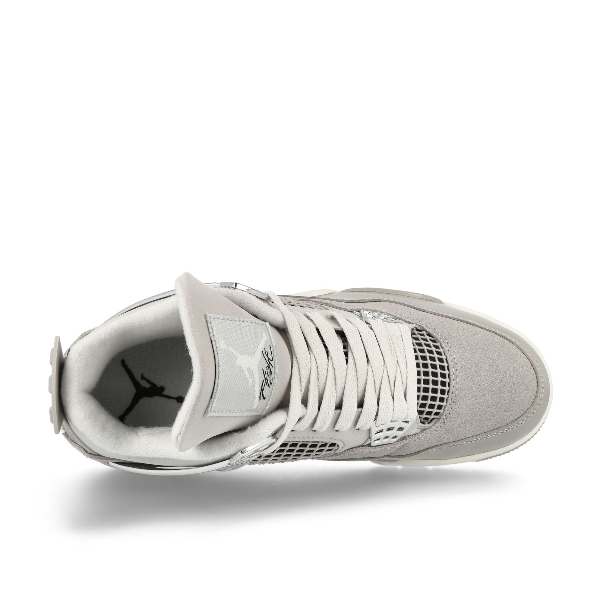 Jordan Wmns Air Jordan 4 Retro Light Iron Ore / Sail - Neutral Grey - Black Sneakers Detailfoto | Overkill