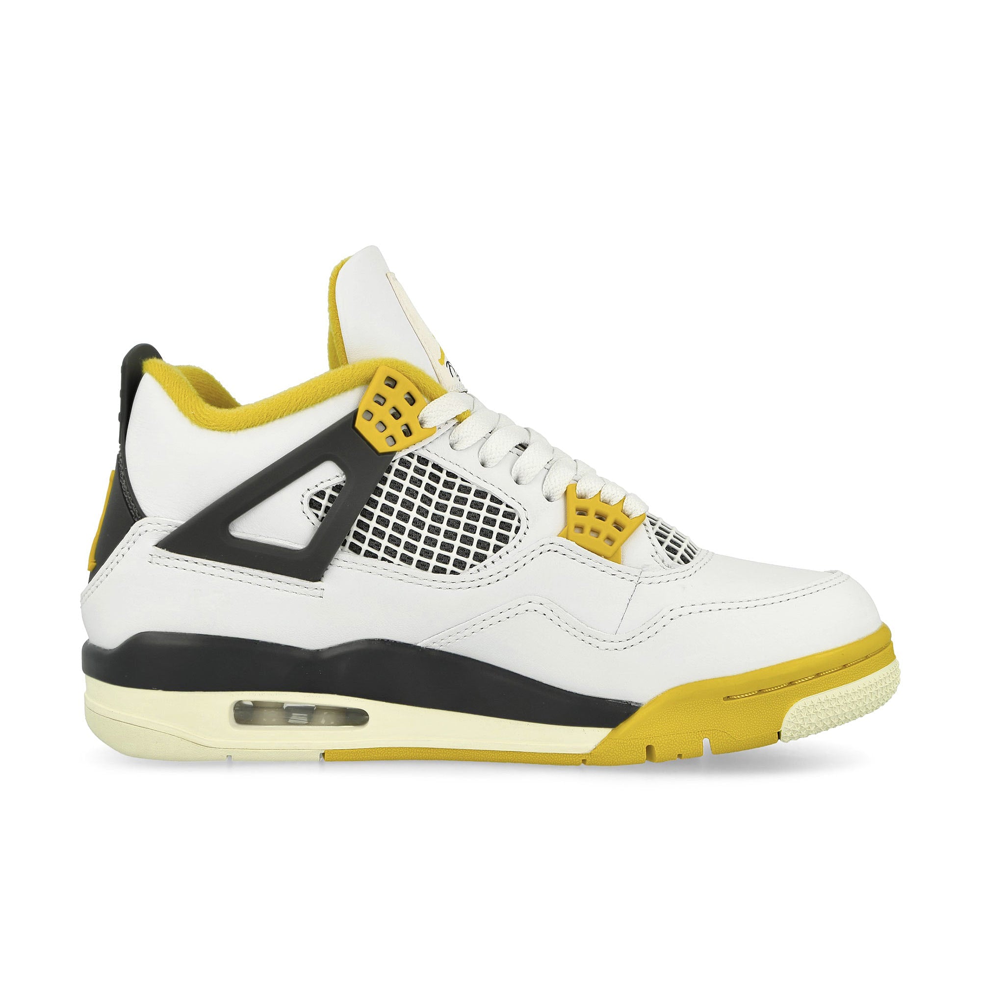 Jordan Wmns Air Jordan 4 Retro White / Coconut Milk - Vivid Sulfur High Top Sneakers Silhouette | Overkill