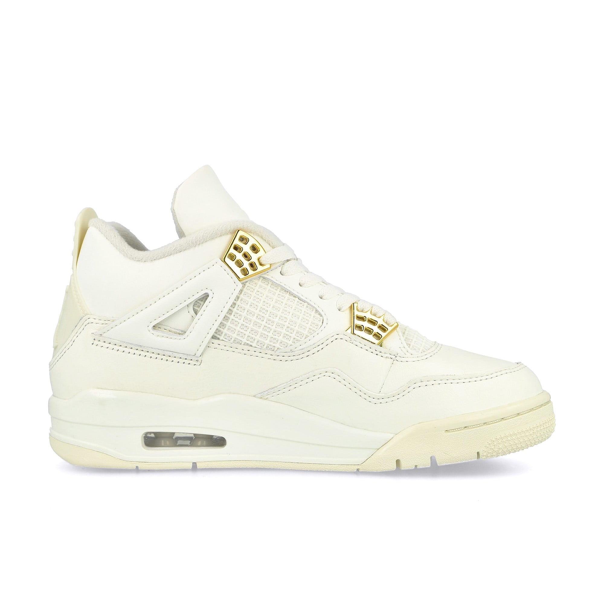 Jordan Wmns Air Jordan 4 Retro Sail / Metallic Gold - Black Material | Overkill