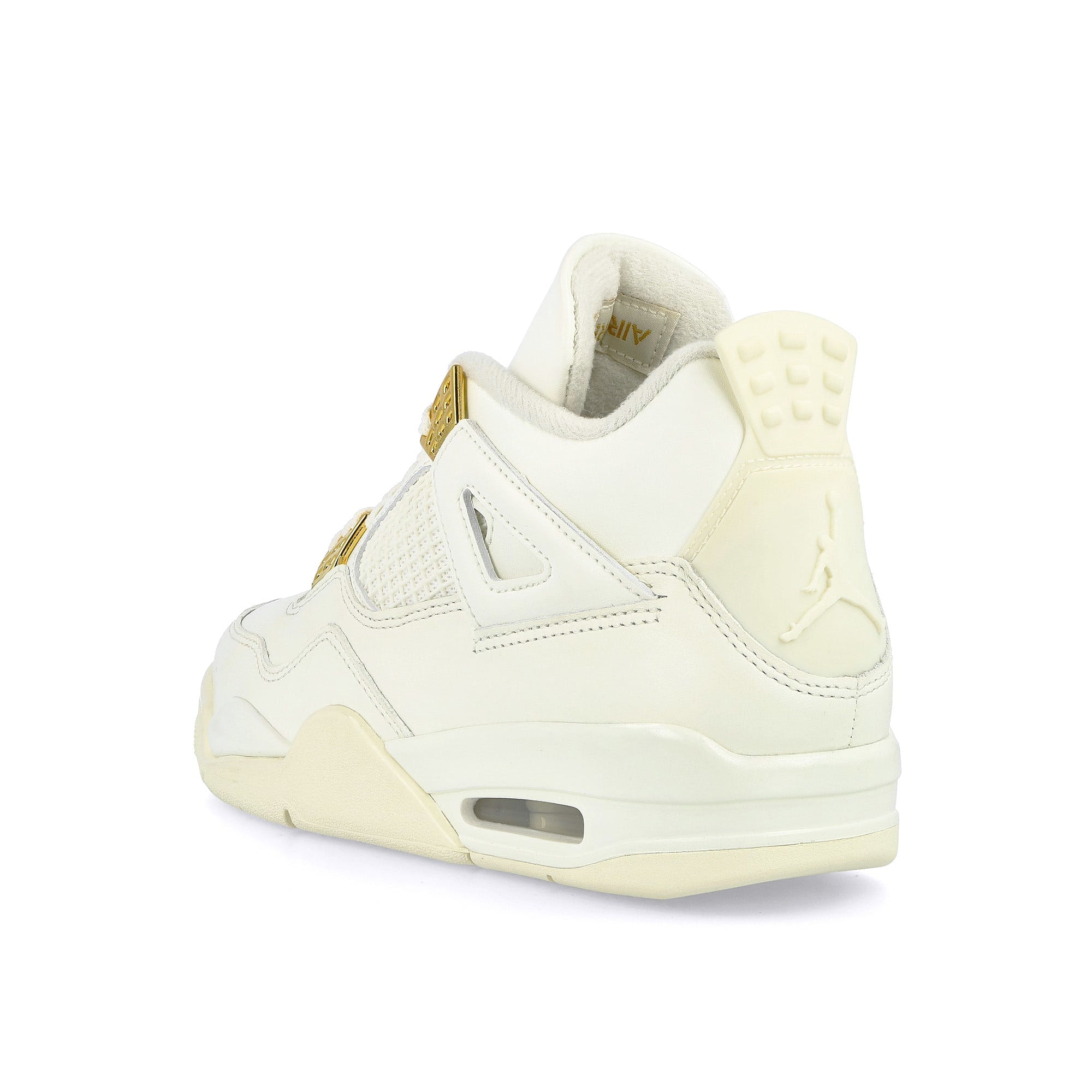Jordan Wmns Air Jordan 4 Retro Sail / Metallic Gold - Black Close-up | Overkill