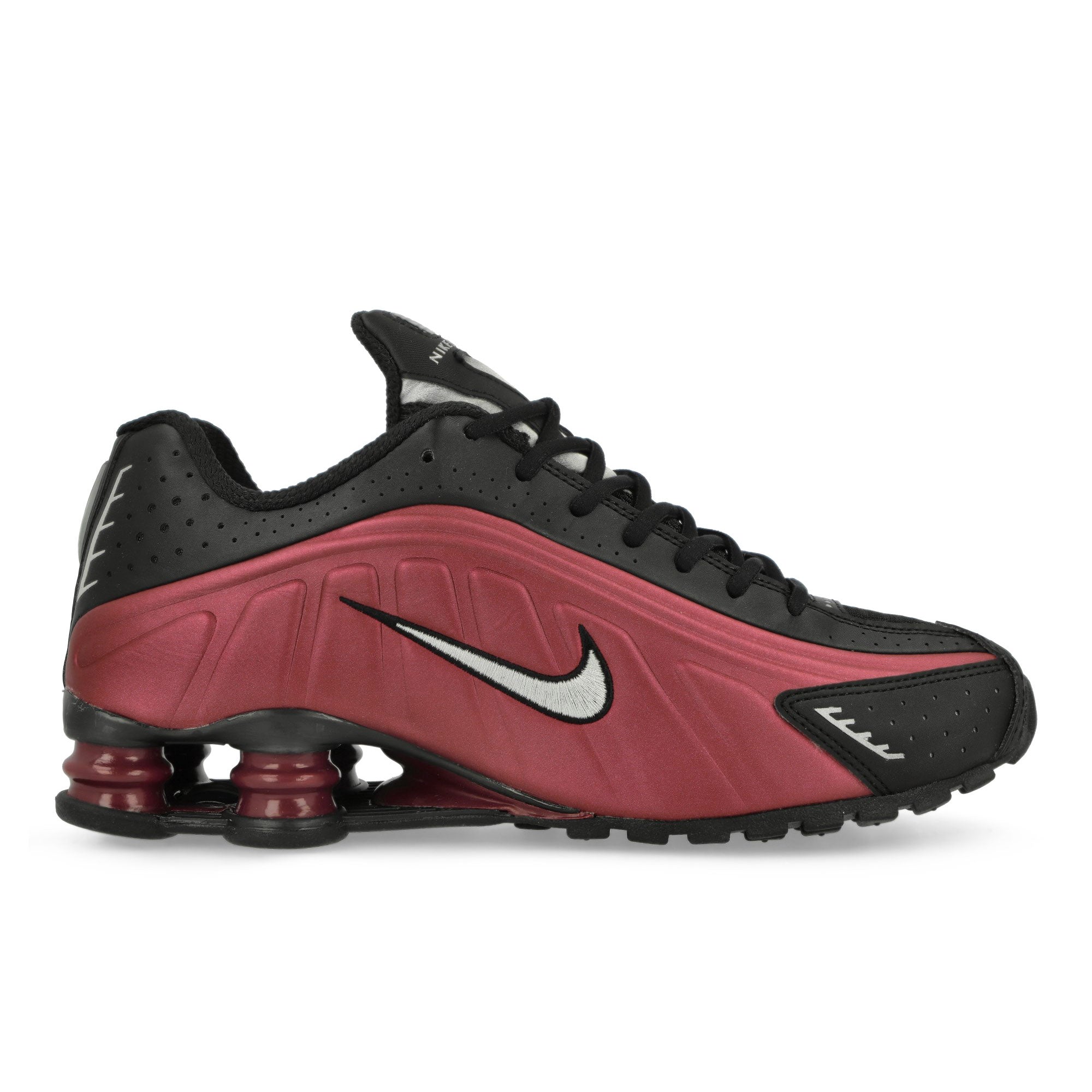Nike Shox R4 Black / Metallic Silver-Team Red Low Top Sneakers Silhouette | Overkill