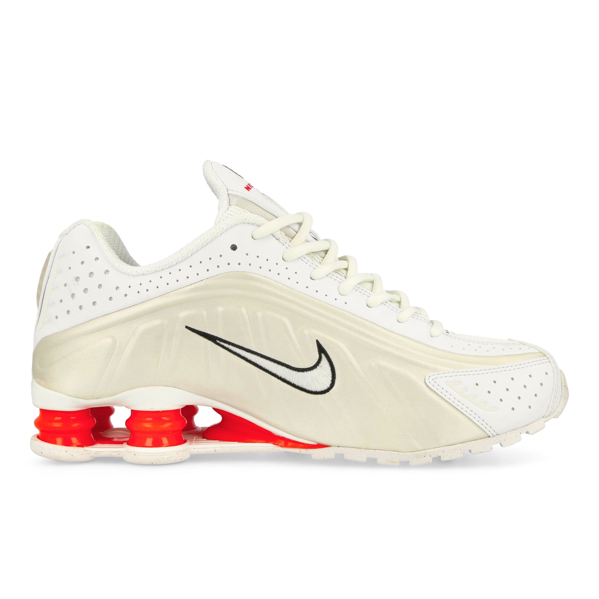 Nike W Shox R4 White / White-Phantom-Picante Red Low Top Sneakers Silhouette | Overkill