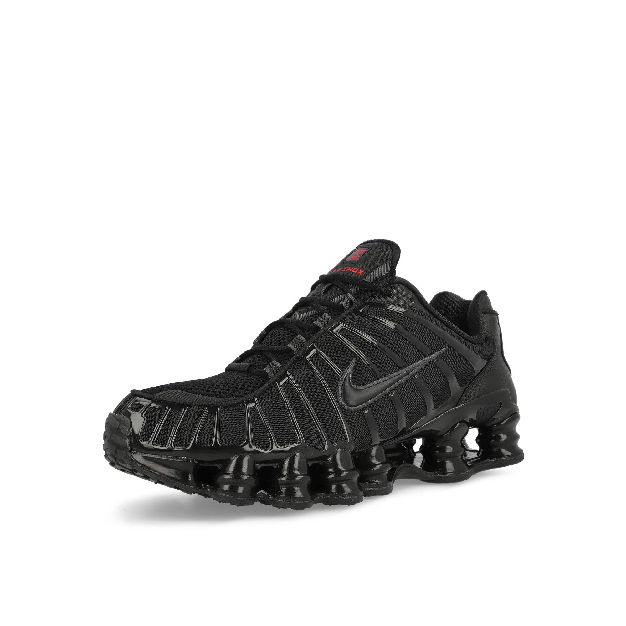 Nike W Shox TL Black / Black - Metallic Hematite Low Top Sneakers Close Up | Overkill