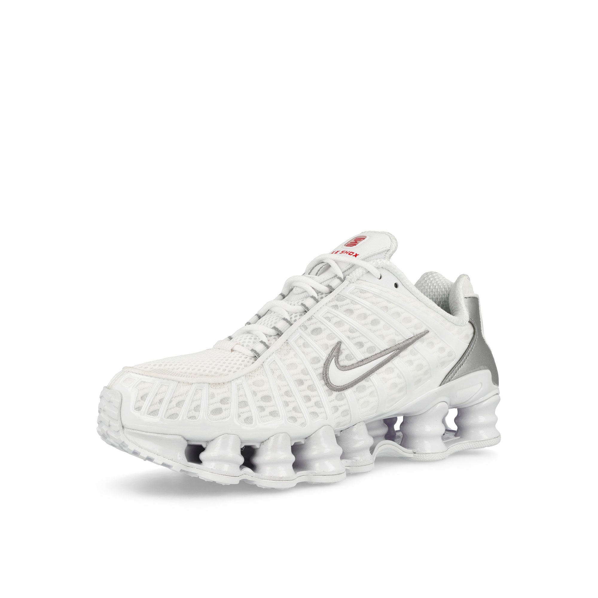 Nike W Shox TL White / White - Metallic Silver Low Top Sneakers Close Up | Overkill