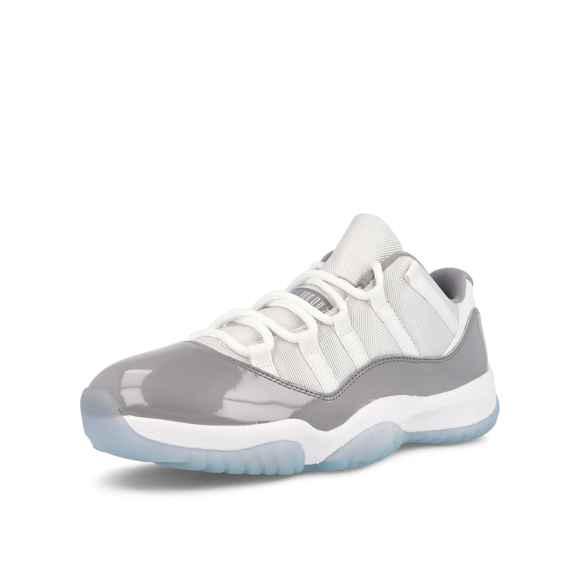 Jordan Air Jordan 11 Retro Low White-University Blue - Cement Grey Low Top Sneakers Close Up | Overkill