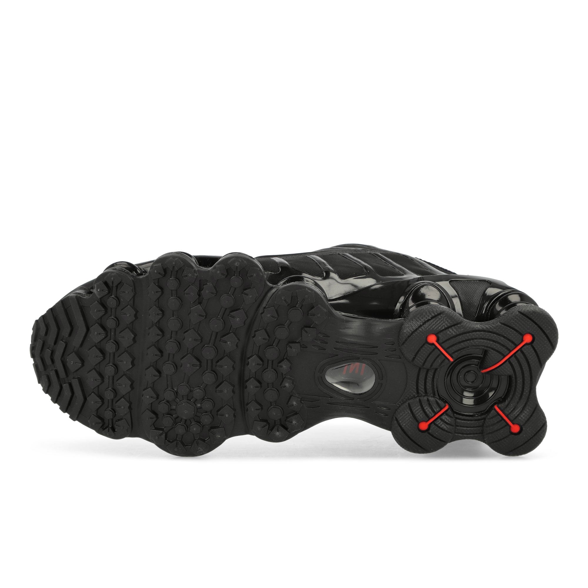 Nike Shox TL Black / Black - Metallic Hematite - Max Orange Low Top Sneakers Detail View 1 | Overkill