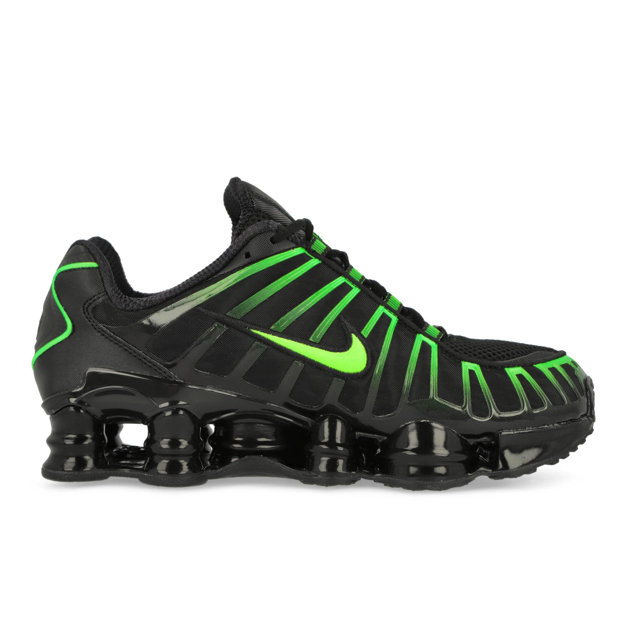 Nike Shox TL Black / Green Strike - Black Low Top Sneakers AV3595 012 Silhouette | Overkill