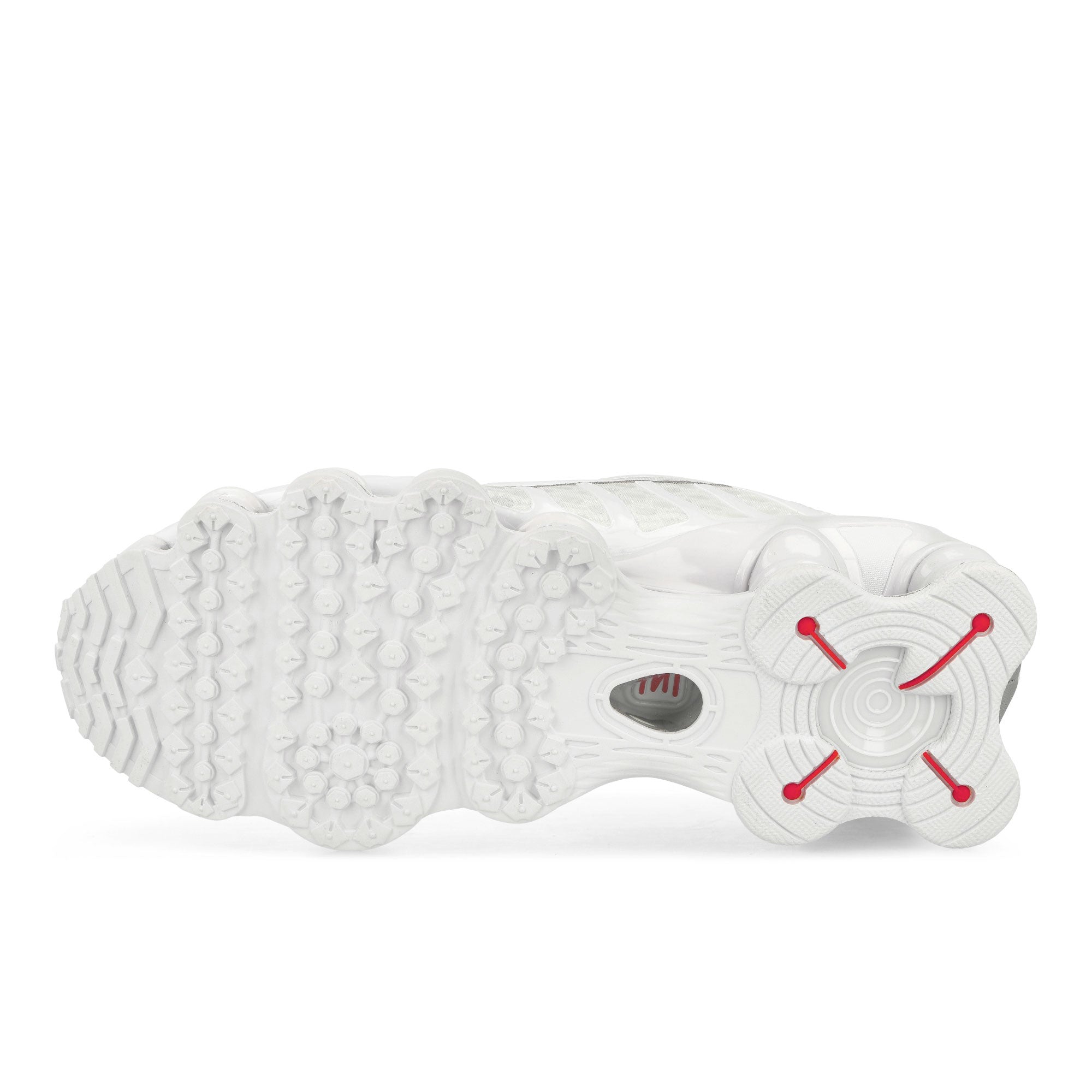 Nike Shox TL White-White - Metallic Silver - Max Orange Low Top Sneakers Detail View 1 | Overkill