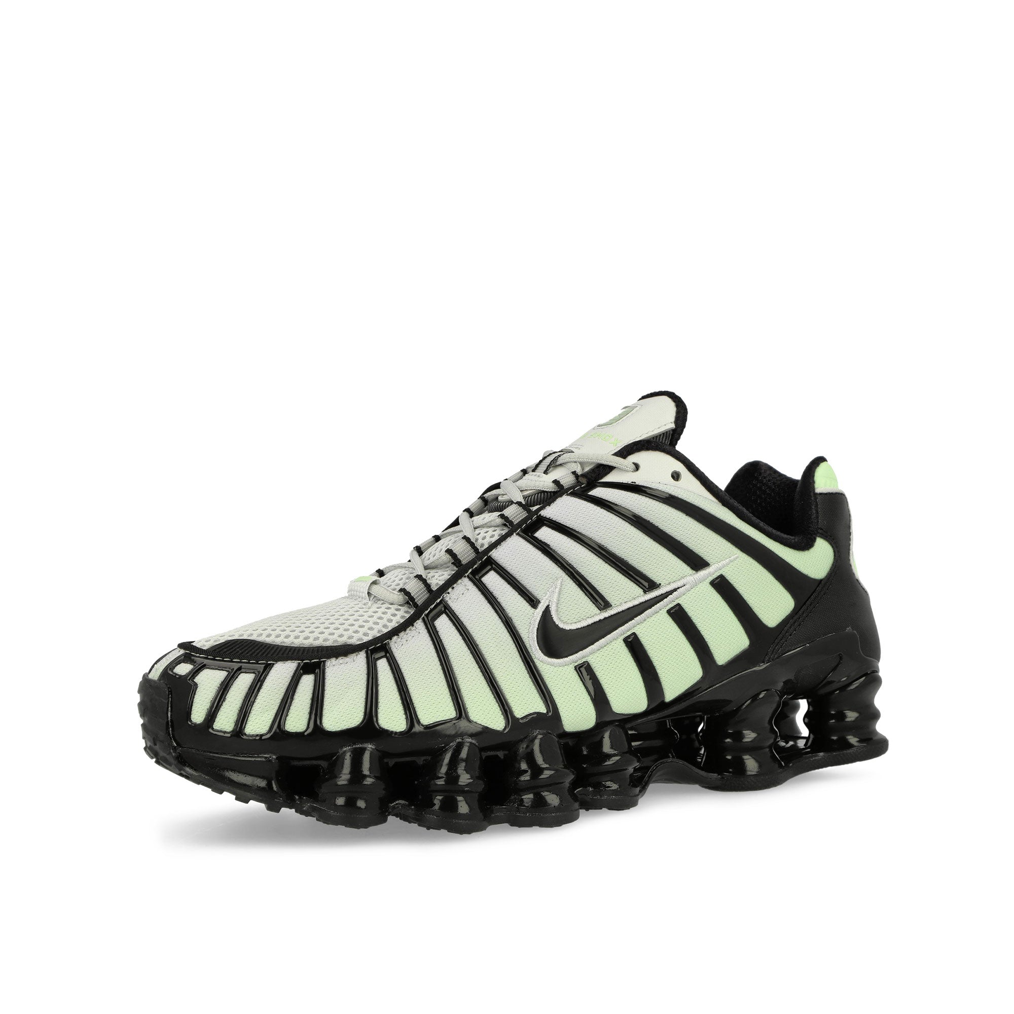 Nike Shox TL Vapor Green / Black - Photon Dust Low Top Sneakers Close Up | Overkill